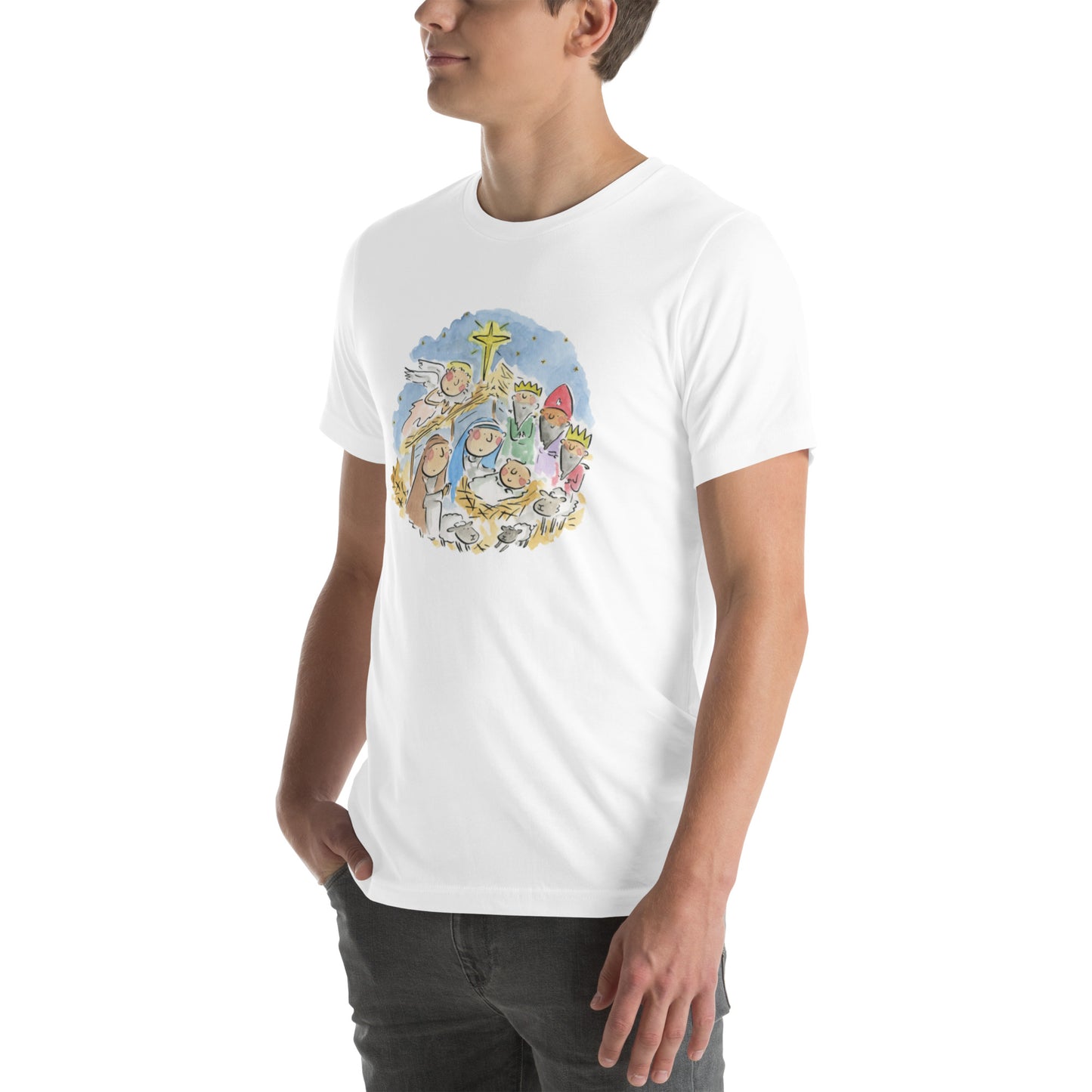 Away in a Manger Illustration by Rosie Brooks Unisex t-shirt