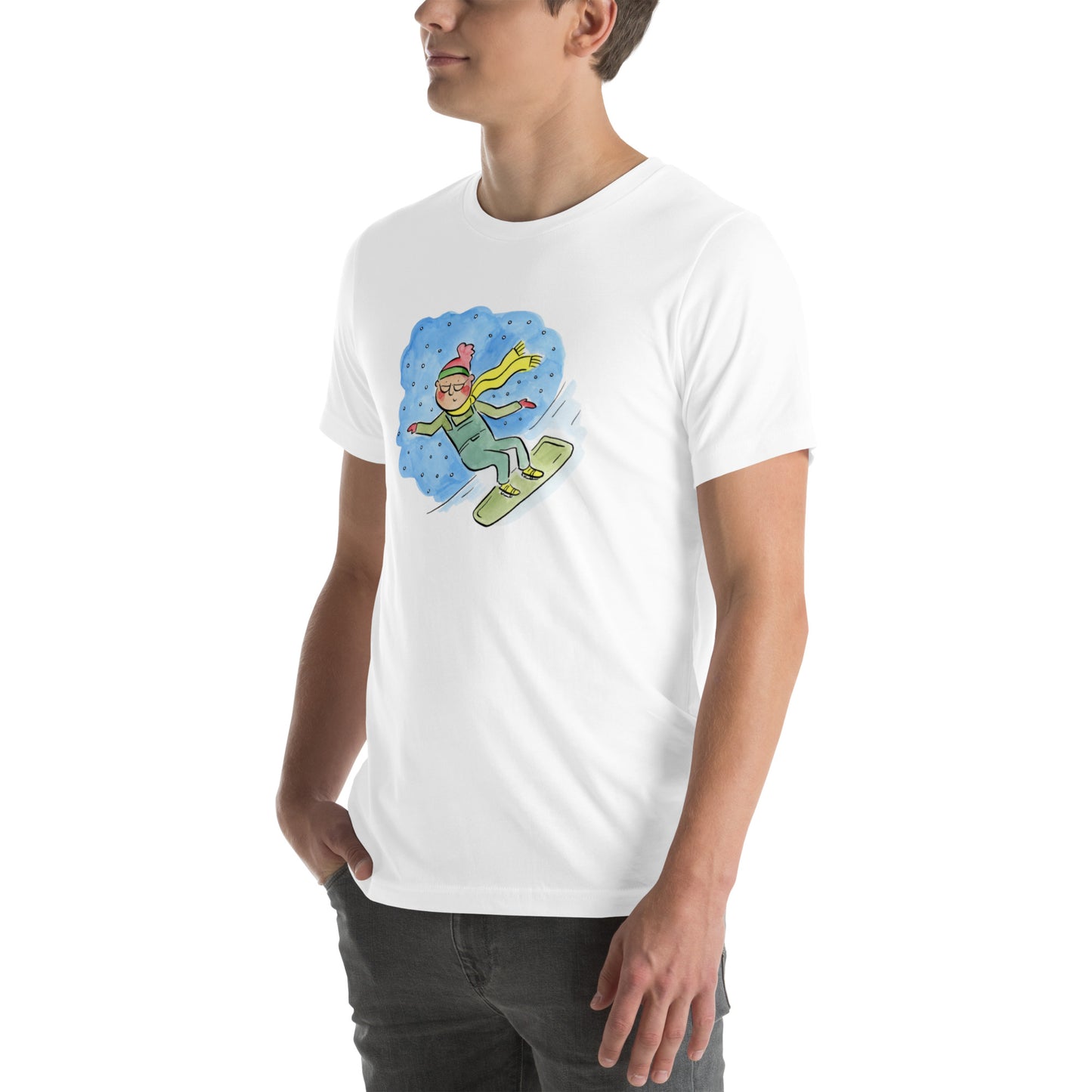 Grandad on a Snowboard Unisex t-shirt