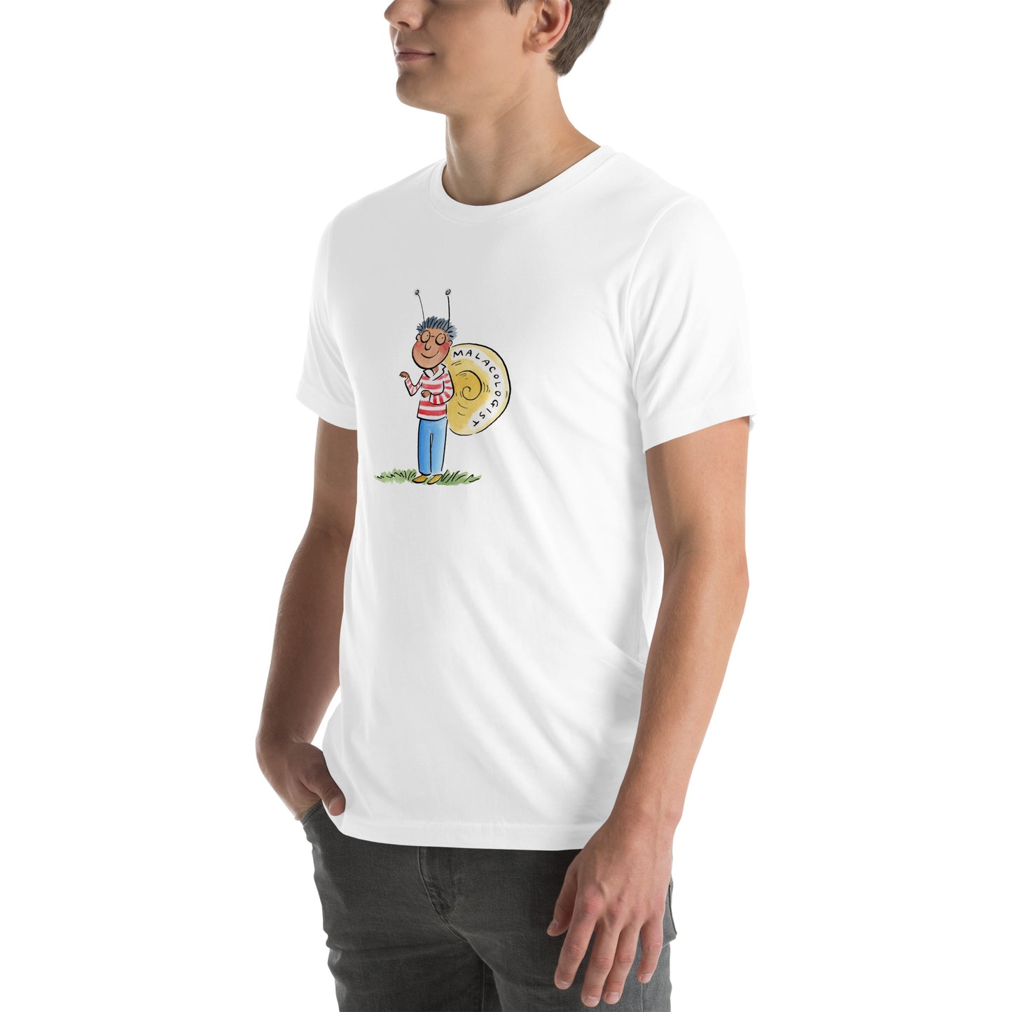 Malacologist Illustration by Rosie Brooks Unisex t-shirt