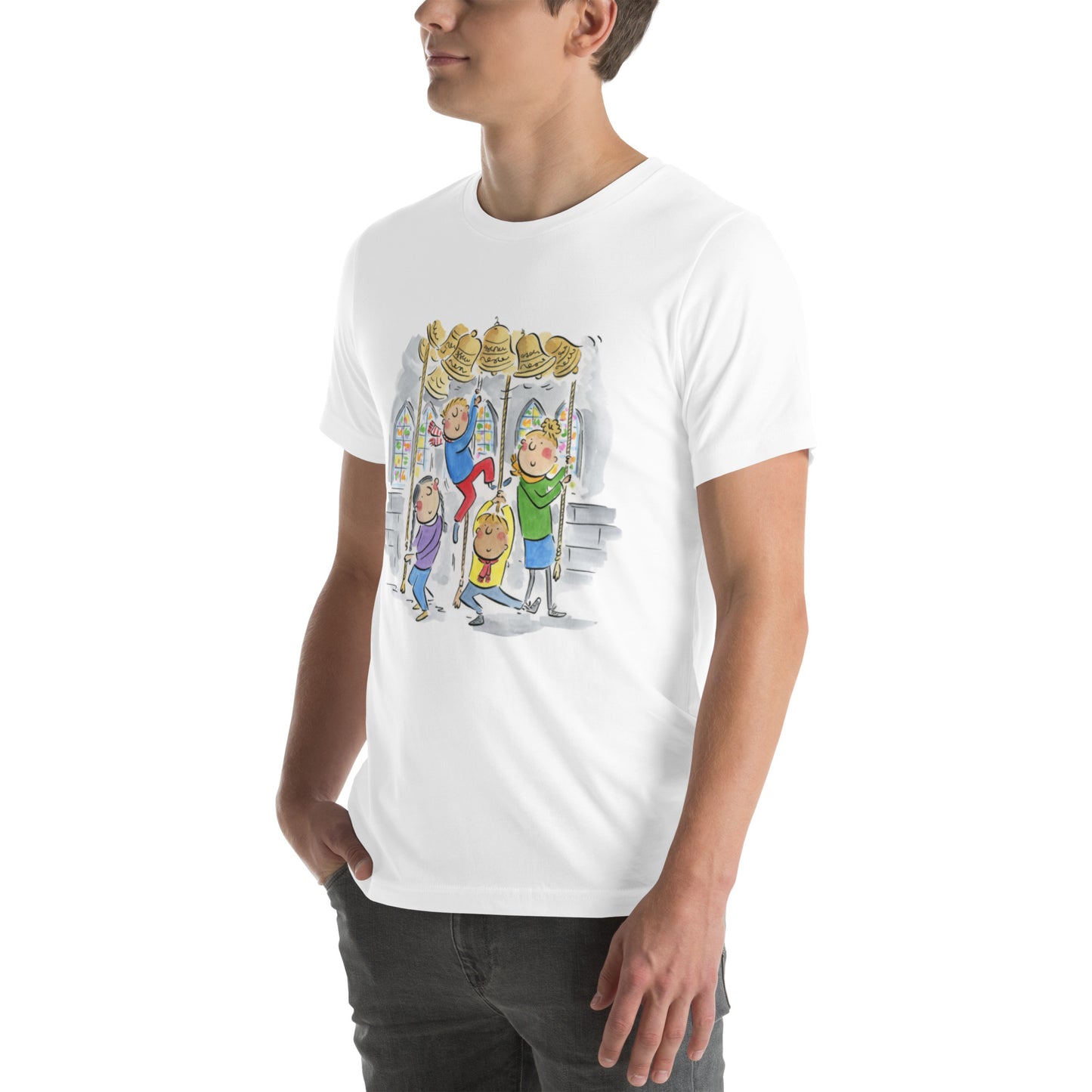 Ding Dong Merrily on High Illustration by Rosie Brooks Unisex t-shirt