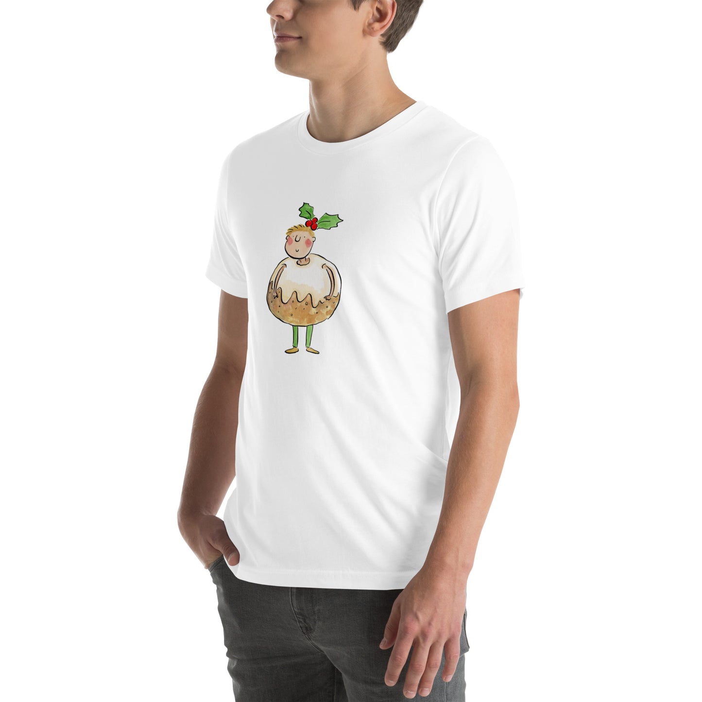 Christmas Pudding Illustration by Rosie Brooks Unisex t-shirt