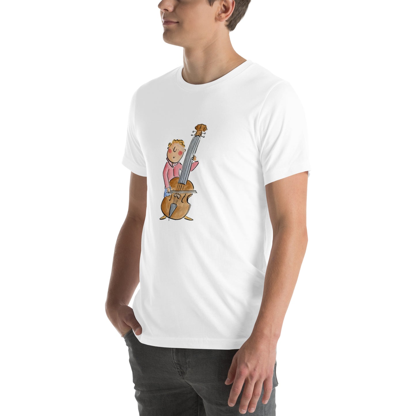 Double Bass Illustration by Rosie Brooks Unisex t-shirt