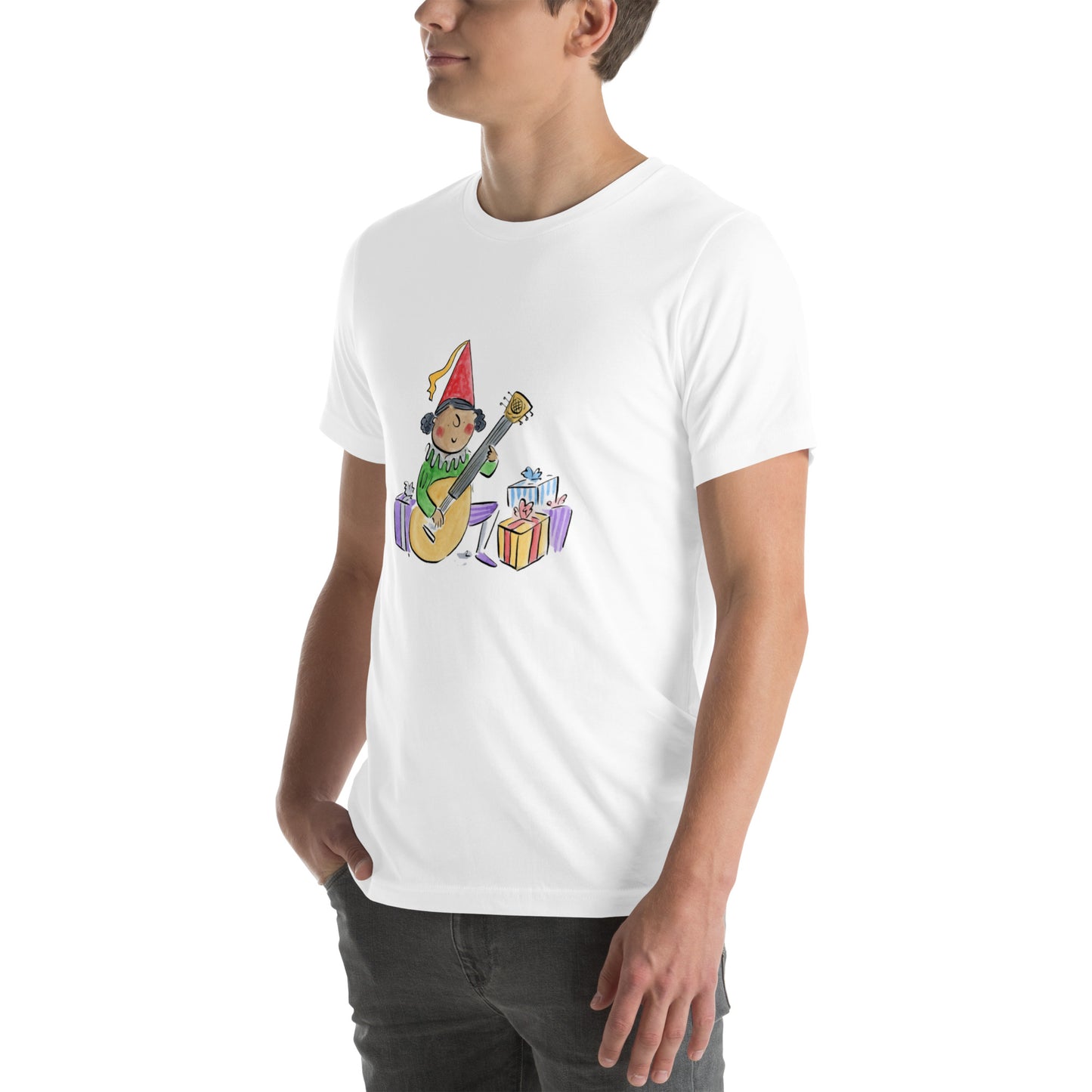 Birthday Lute Illustration by Rosie Brooks Unisex t-shirt