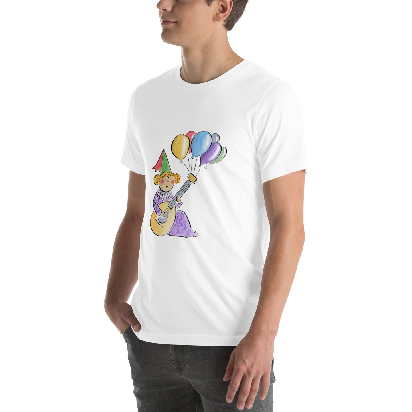 Birthday Lute Illustration by Rosie Brooks Unisex t-shirt