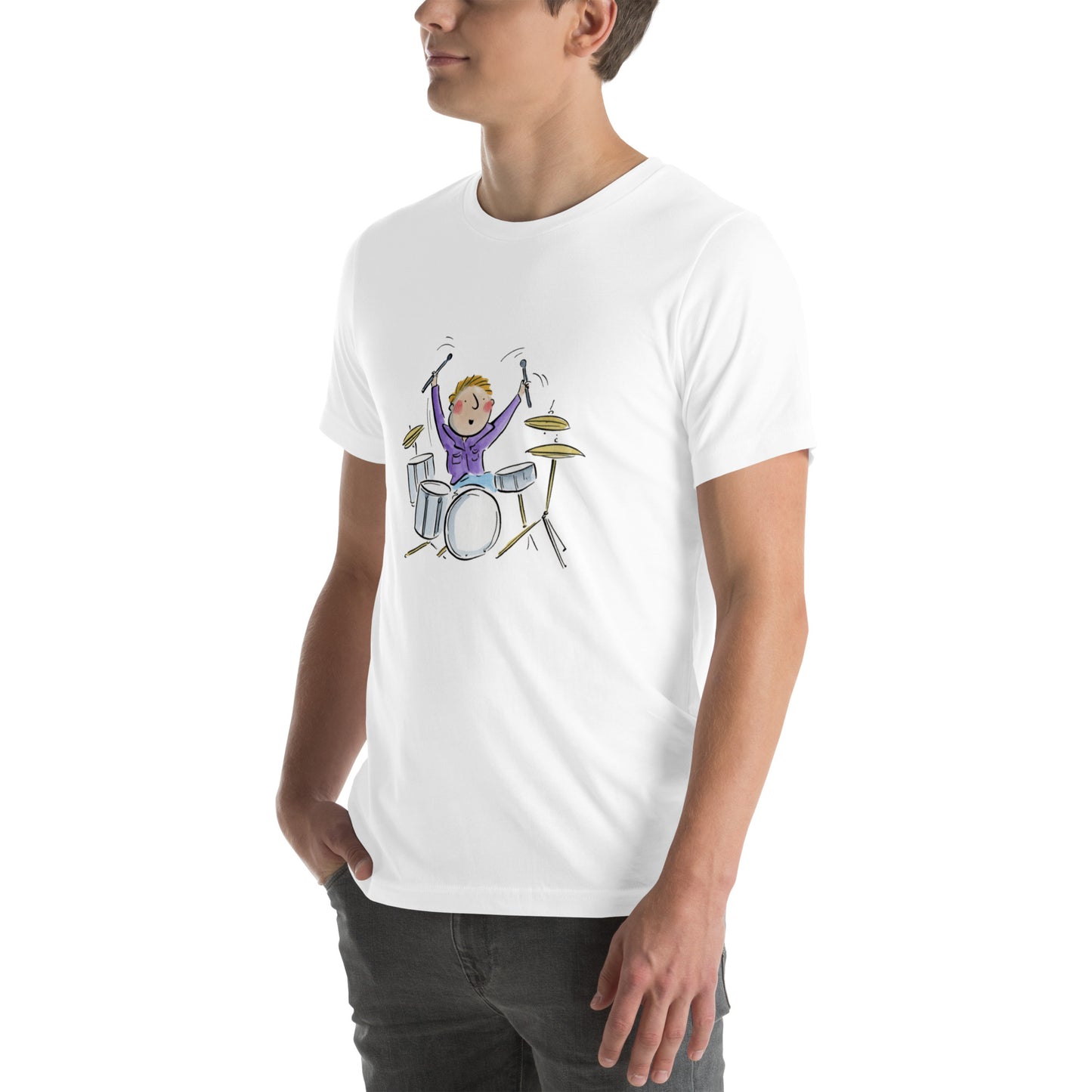 Drum Kit Illustration by Rosie Brooks Unisex t-shirt