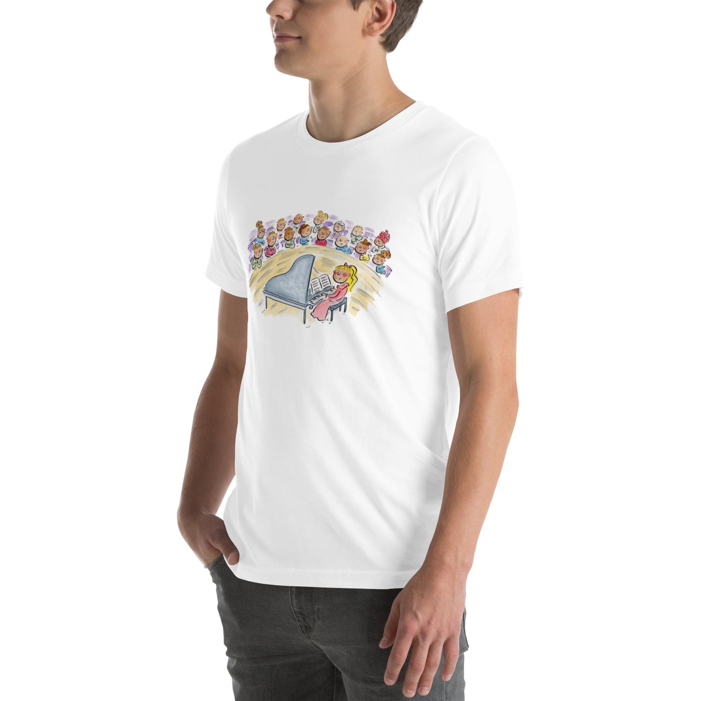 Piano Concert  Illustration by Rosie Brooks Unisex t-shirt