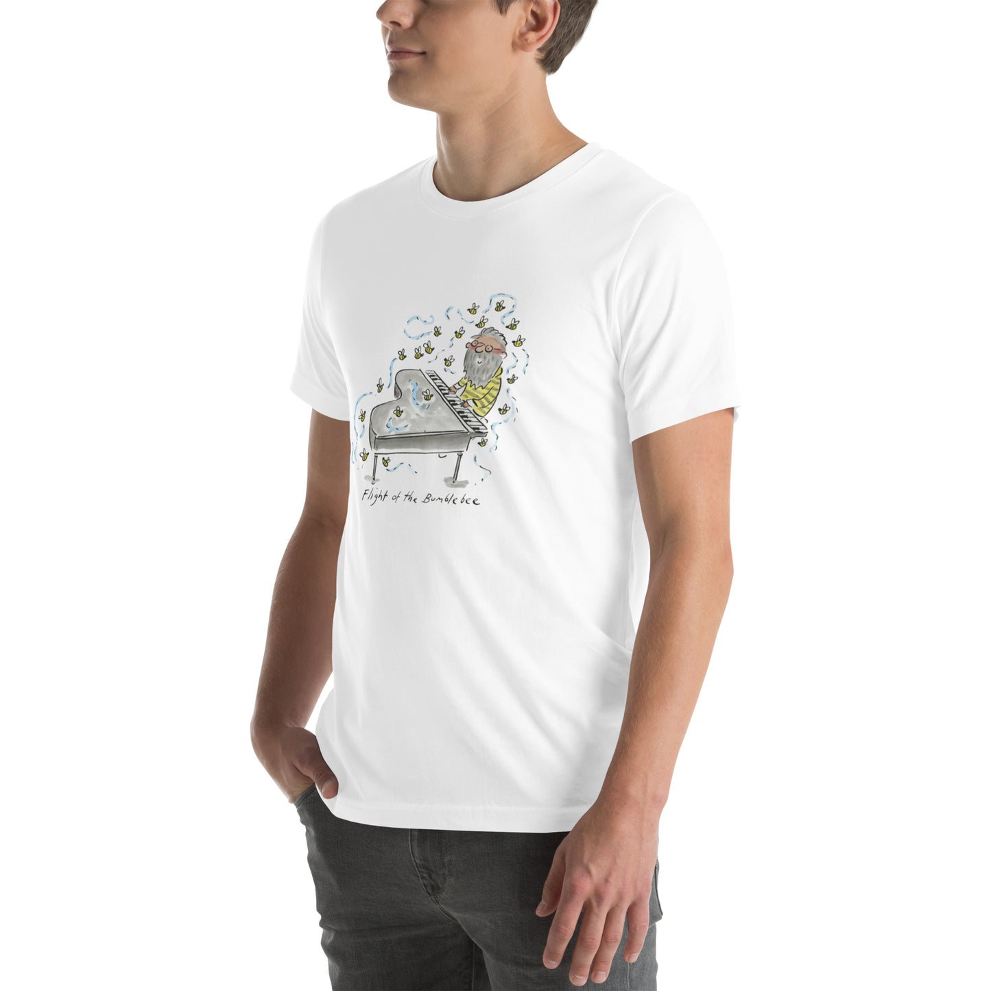 Flight of the Bumblebee Illustration by Rosie Brooks Unisex t-shirt