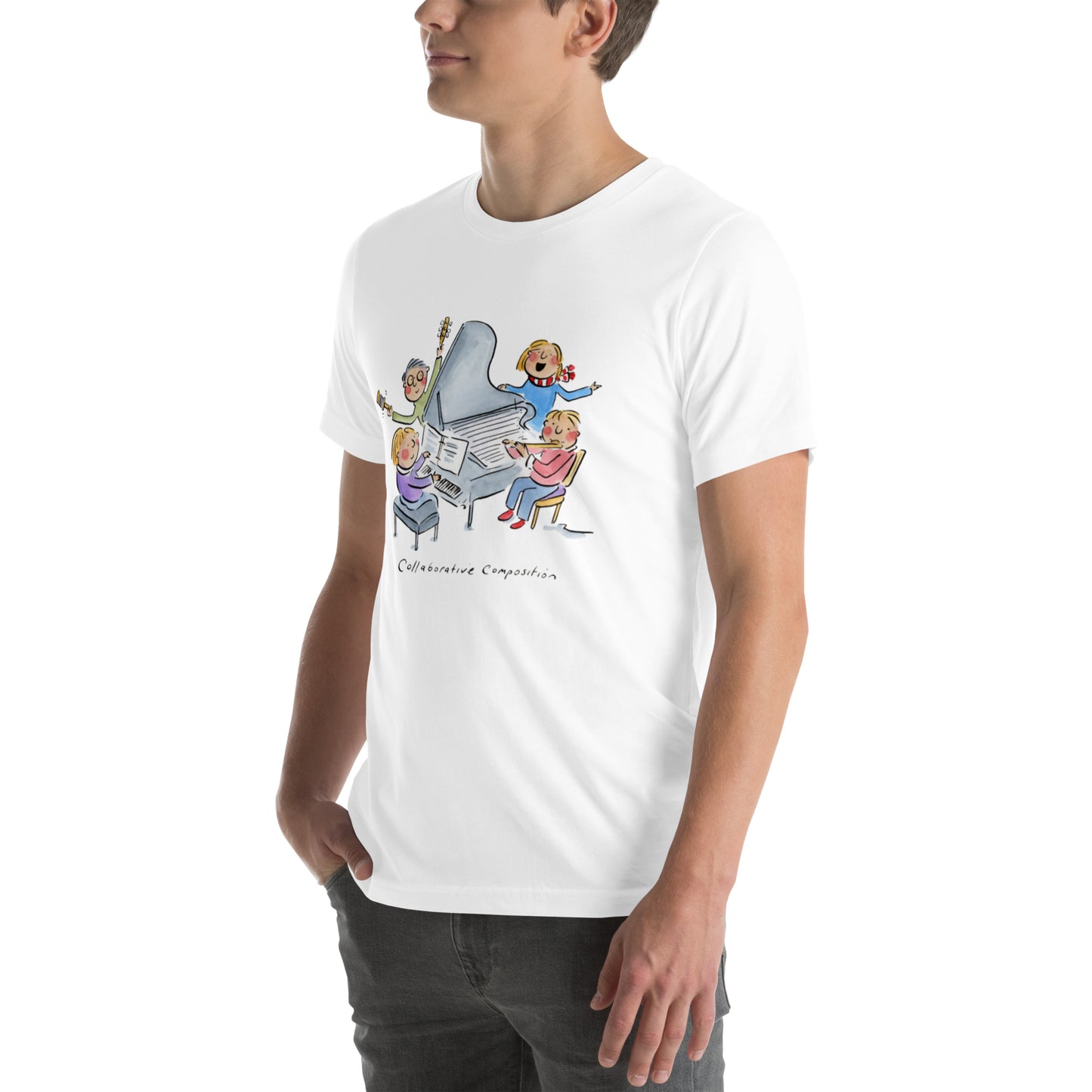 Collaborative Composition Illustration by Rosie Brooks Unisex t-shirt