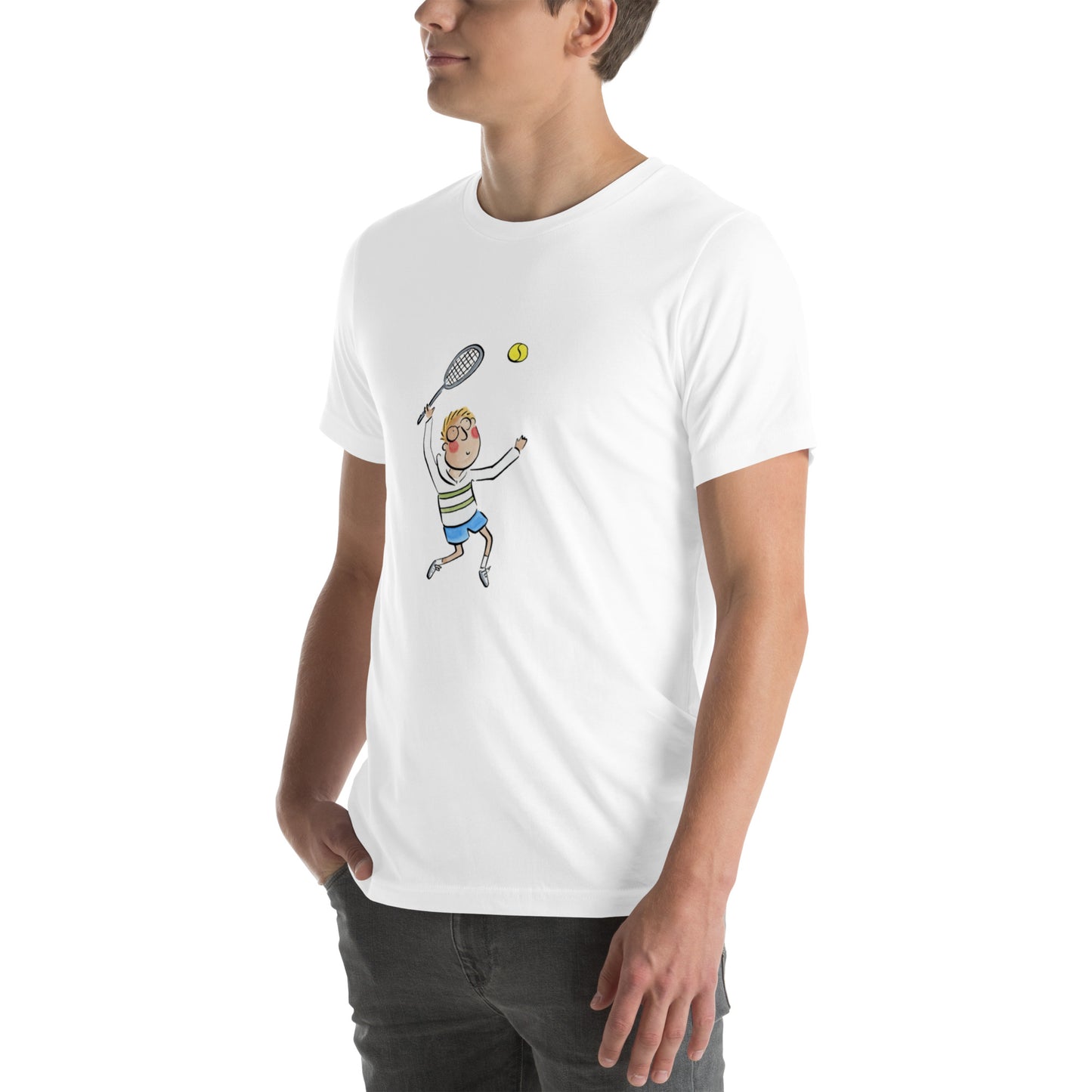 Tennis Serve Illustration by Rosie Brooks Unisex t-shirt