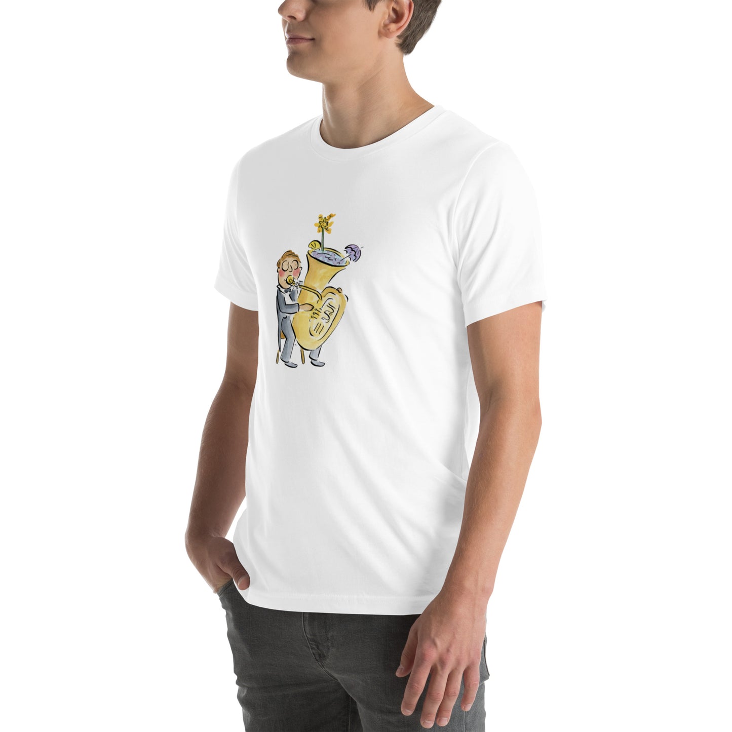 Tuba Cocktails Illustration by Rosie Brooks Unisex t-shirt