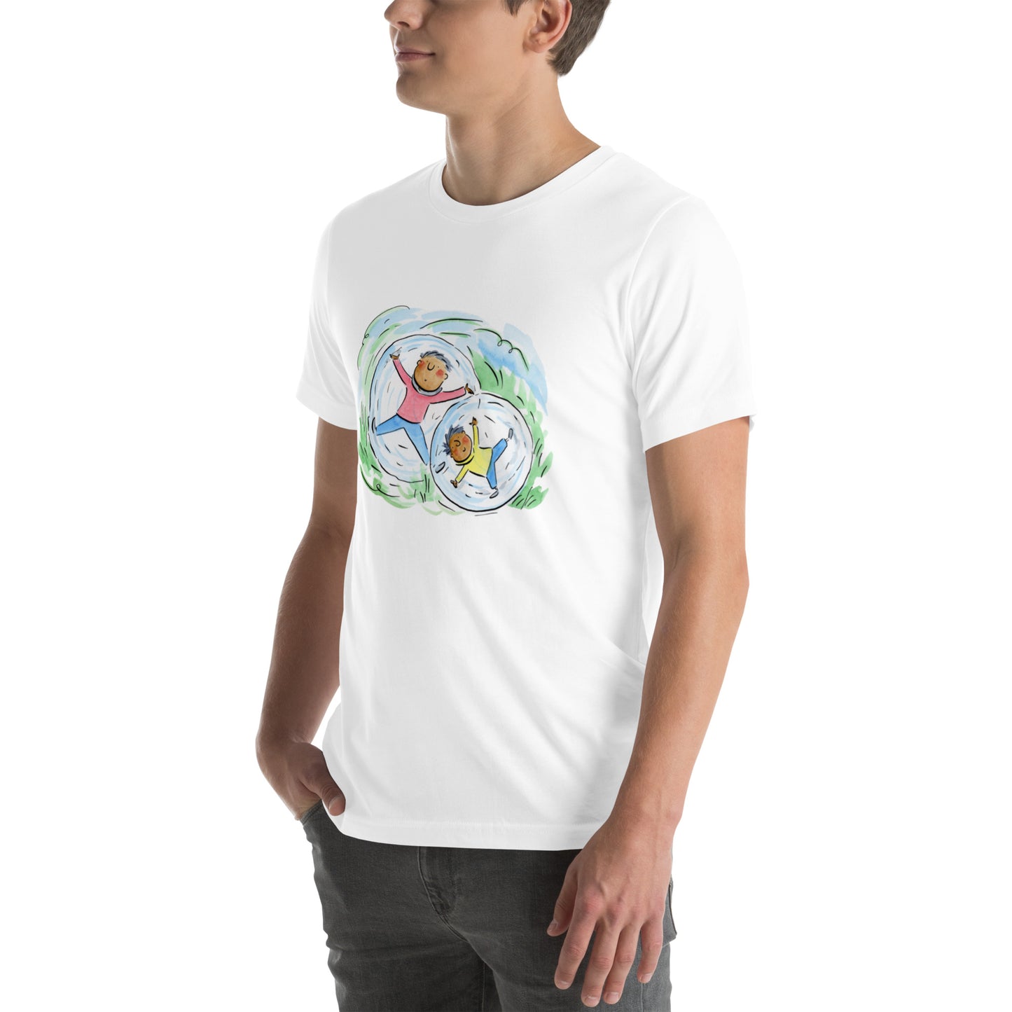 Zorbing Pair Unisex t-shirt