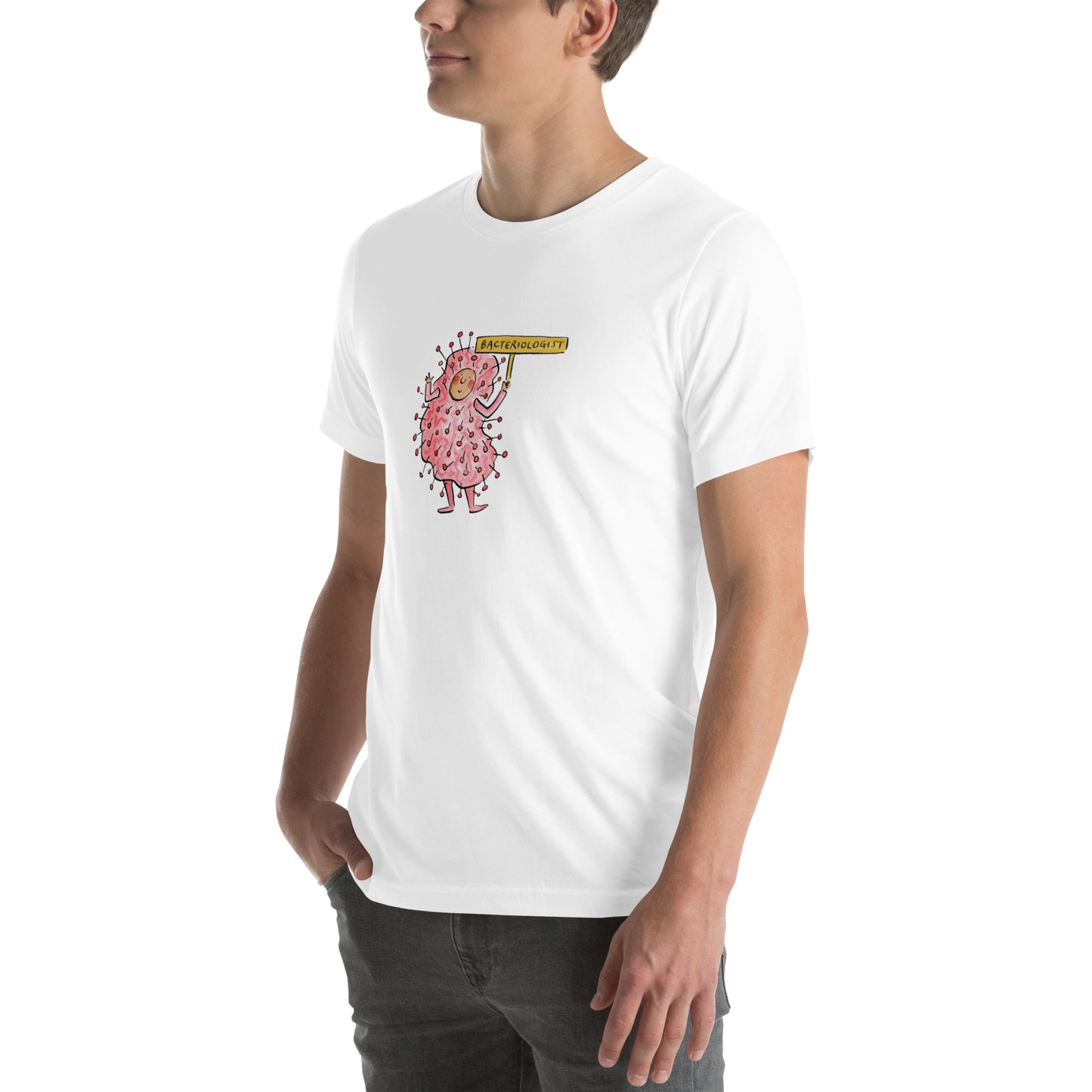 Bacteriologist Illustration by Rosie Brooks  Unisex t-shirt