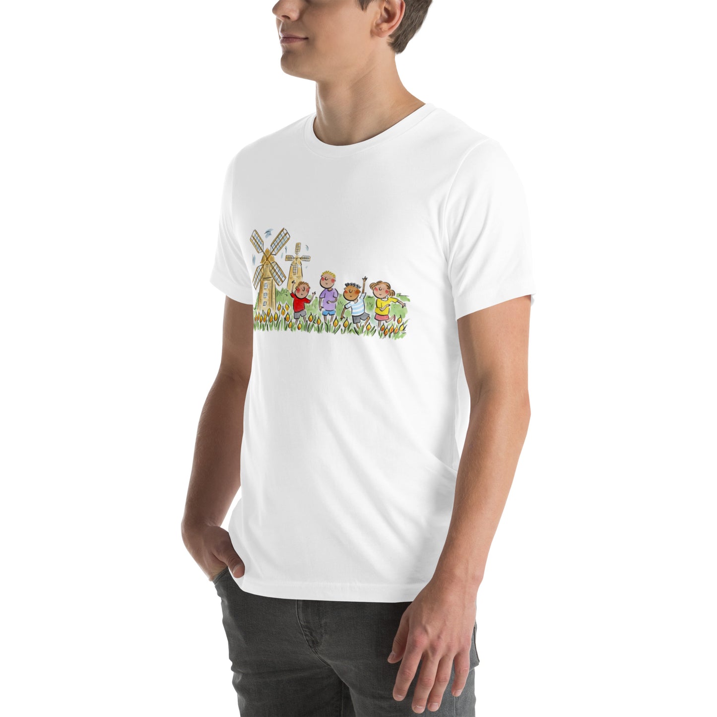 WIndmill Illustration by Rosie Brooks Unisex t-shirt