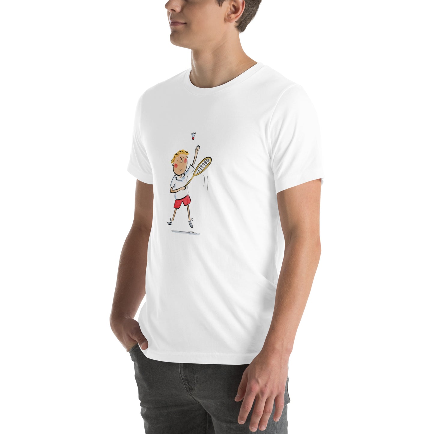 Badminton Illustration by Rosie Brooks Unisex t-shirt