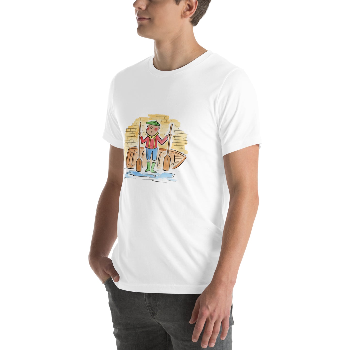 Boathouse Illustration by Rosie Brooks Unisex t-shirt