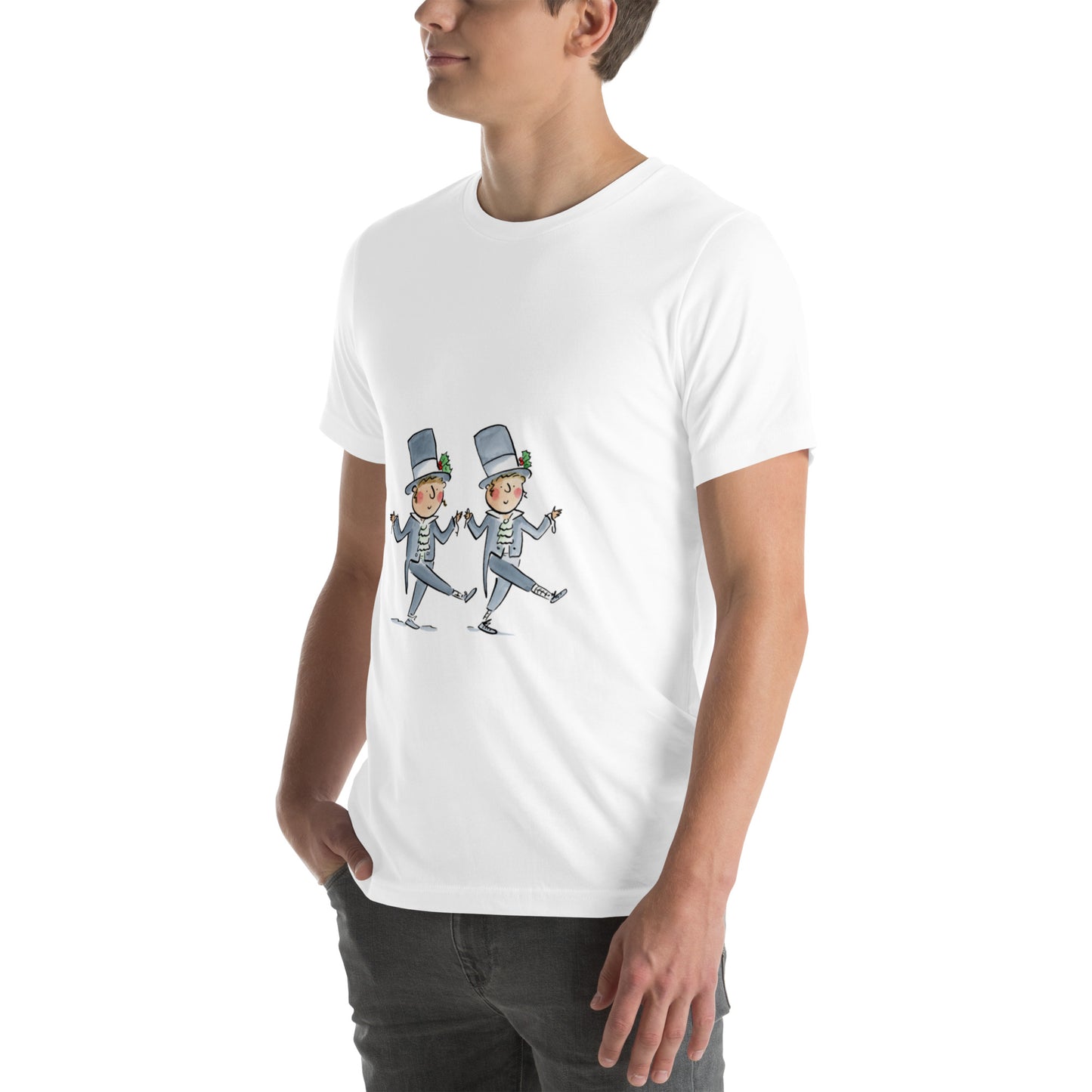 Christmas Chaps Illustration by Rosie Brooks Unisex t-shirt