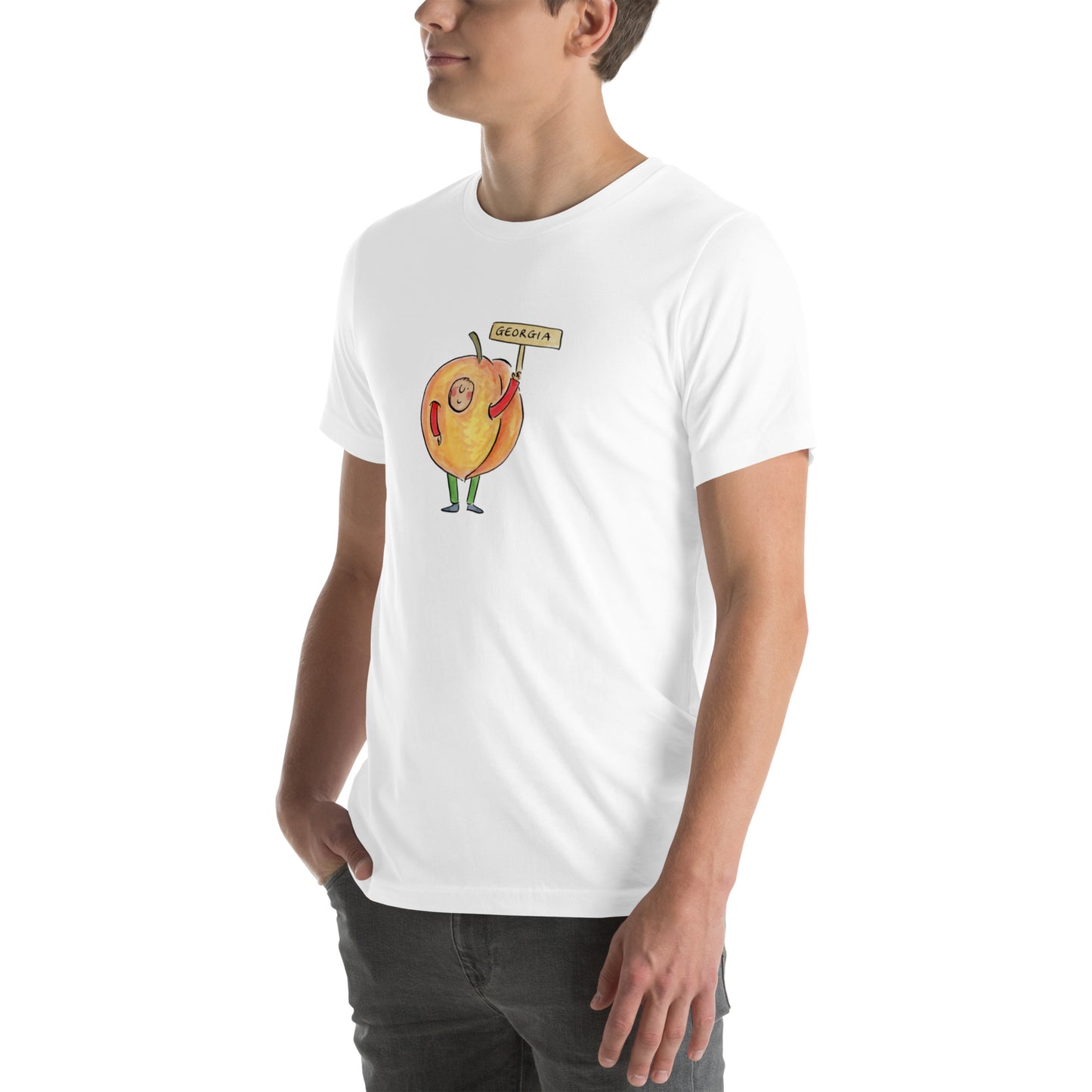 Georgia Peach Illustration by Rosie Brooks Unisex t-shirt