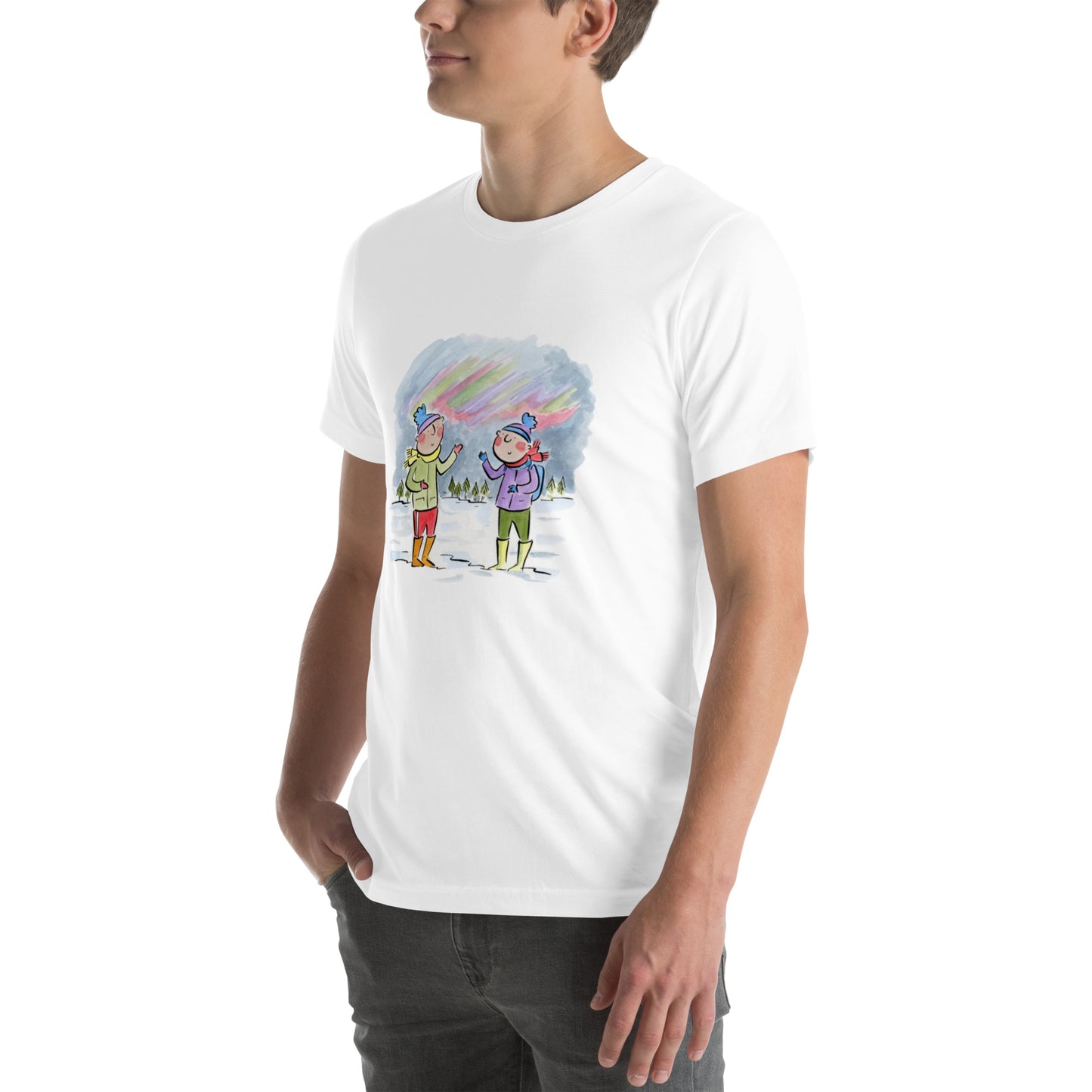 Aurora borealis Illustration by Rosie Brooks Unisex t-shirt