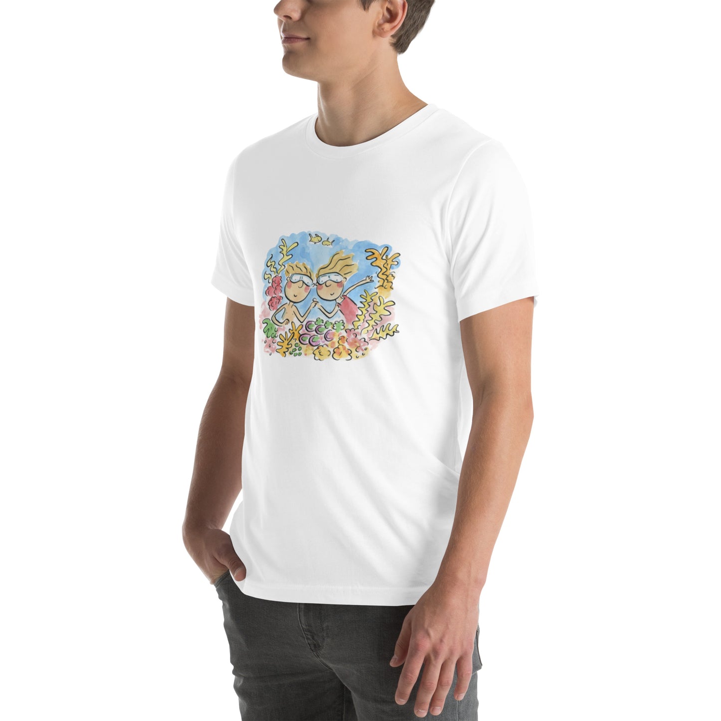 Coral Anniversary Illustration by Rosie Brooks Unisex t-shirt