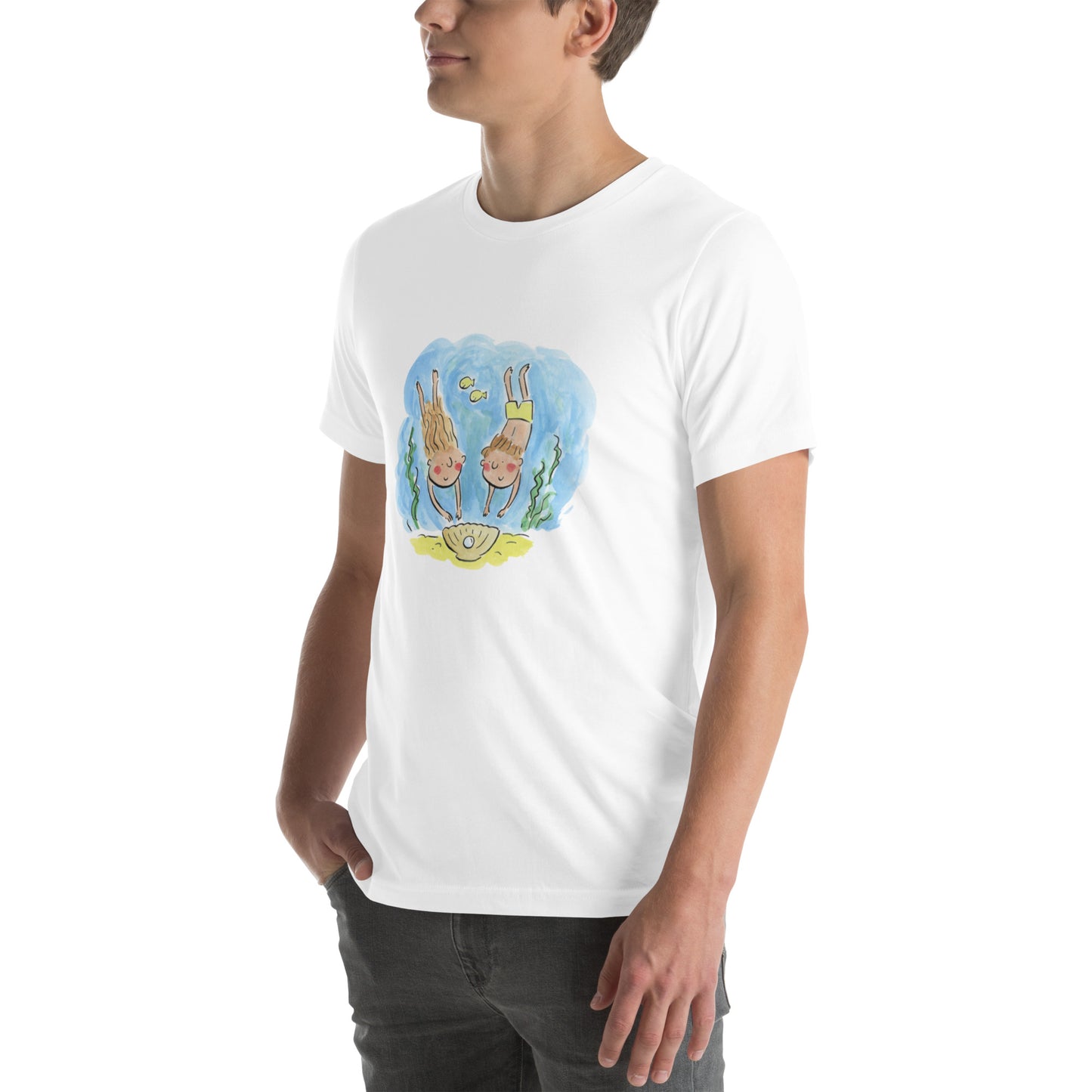 Pearl Anniversary Illustration by Rosie Brooks Unisex t-shirt