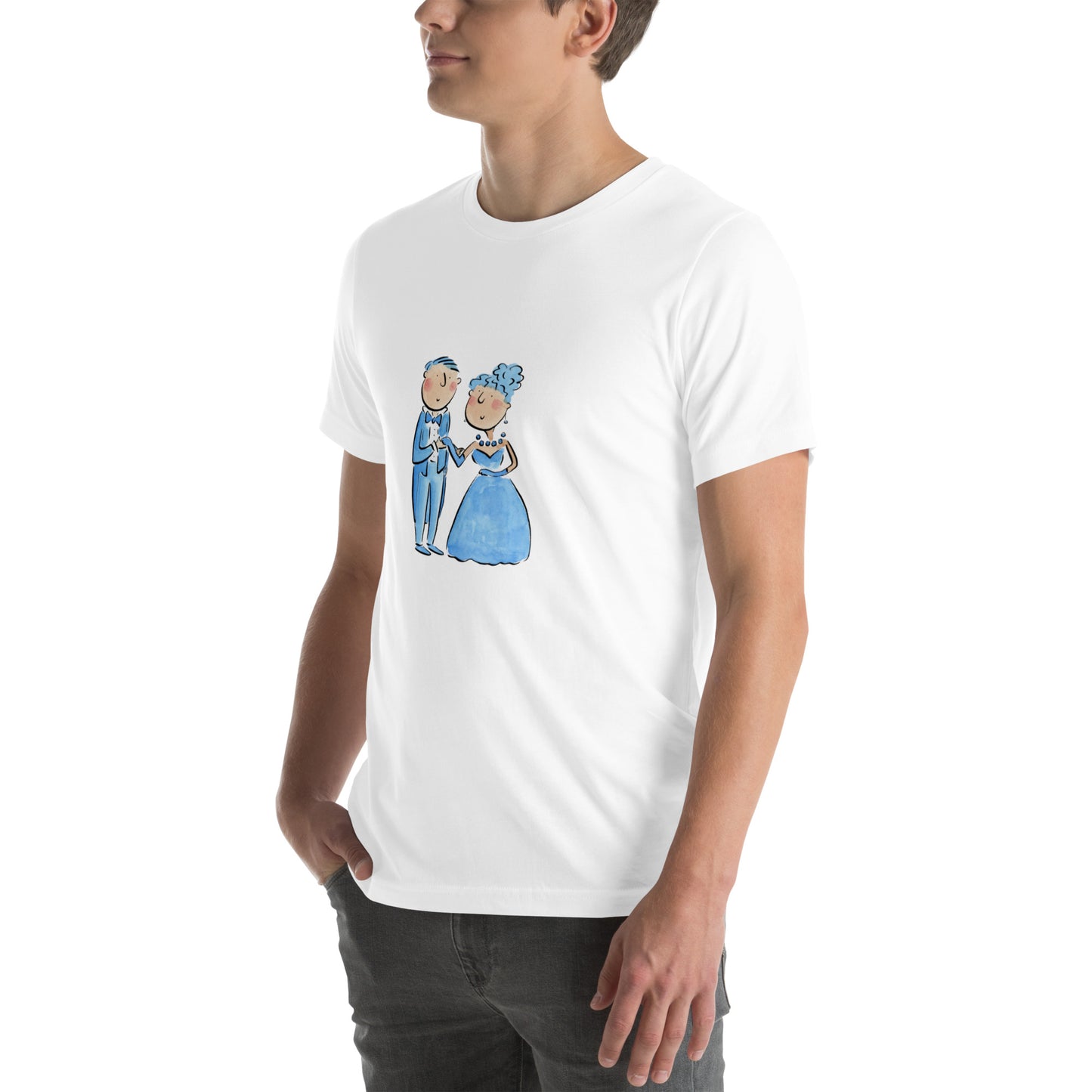 Sapphire Anniversary Illustration by Rosie Brooks Unisex t-shirt