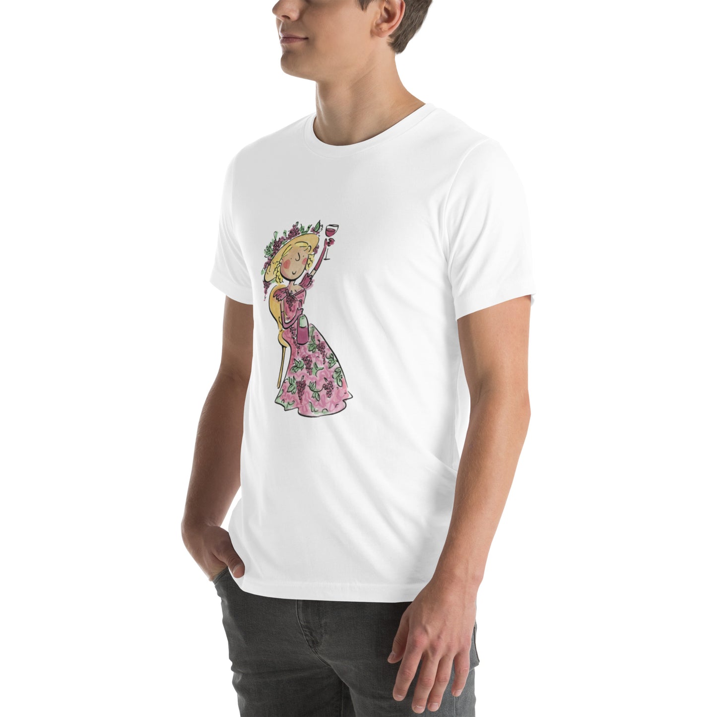 Red Wine Illustration by Rosie Brooks Unisex t-shirt