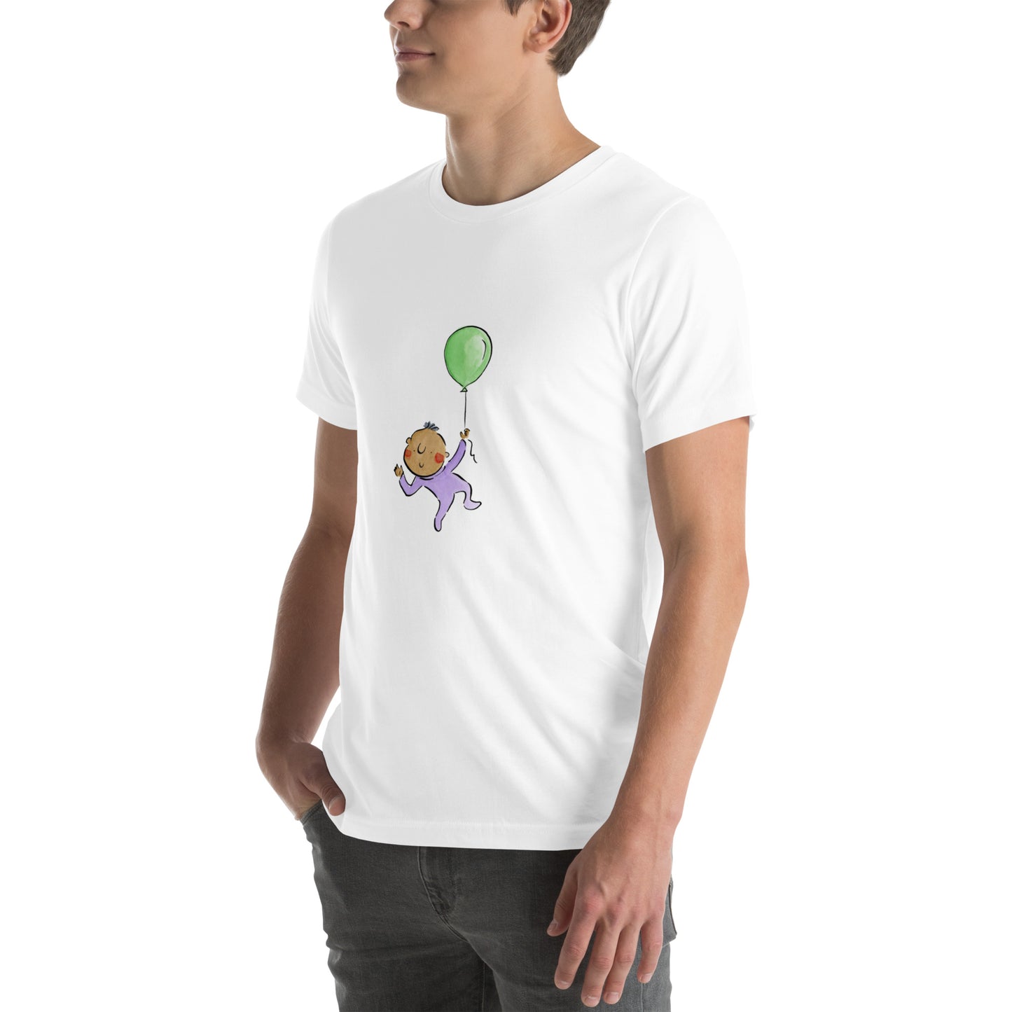 Baby Balloon Illustration by Rosie Brooks Unisex t-shirt