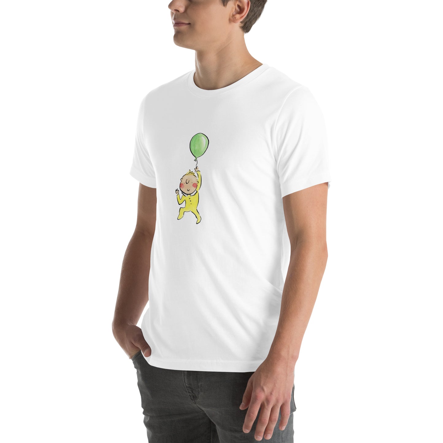 Baby Balloon Illustration by Rosie Brooks Unisex t-shirt