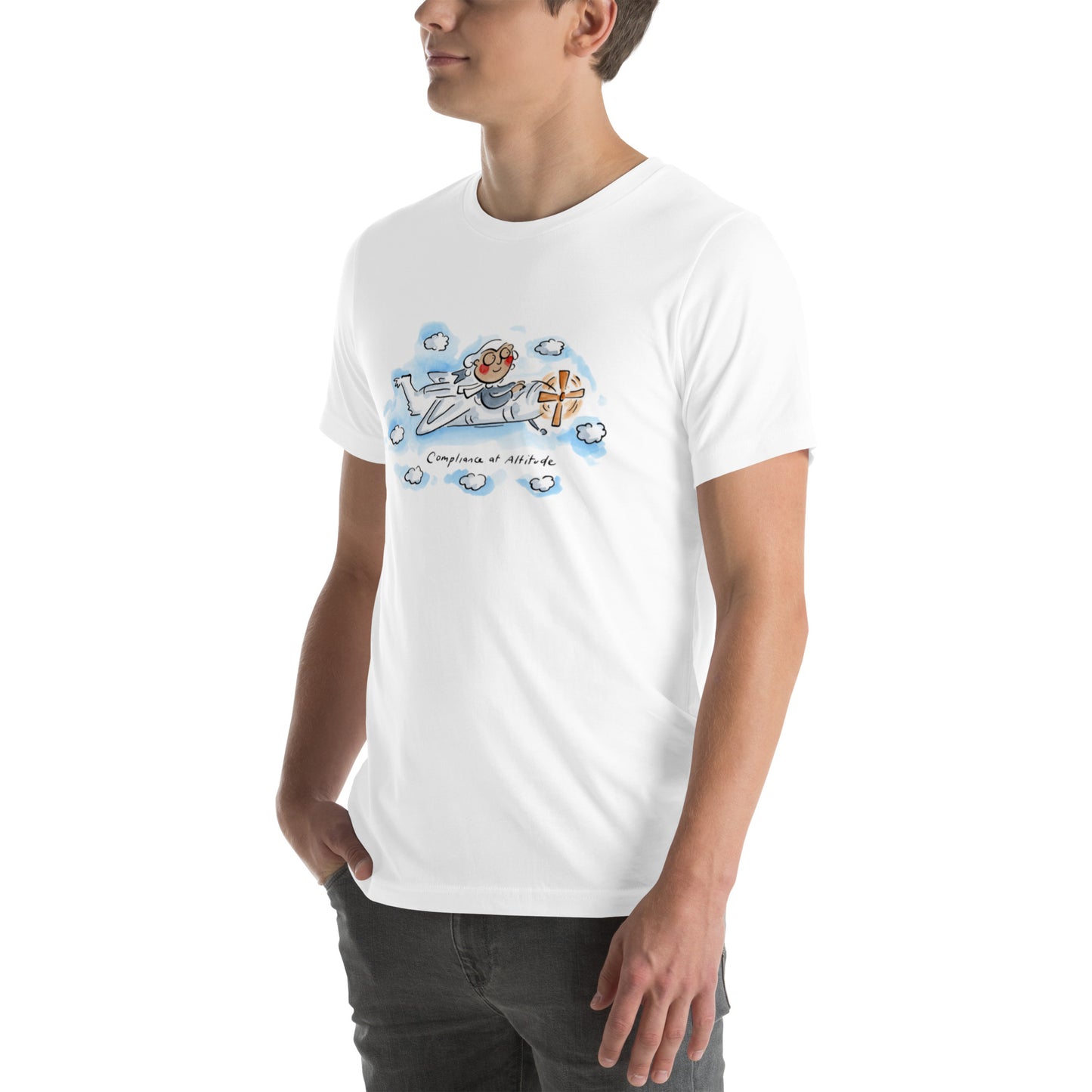 Compliance at Altitude Illustration by Rosie Brooks Unisex t-shirt