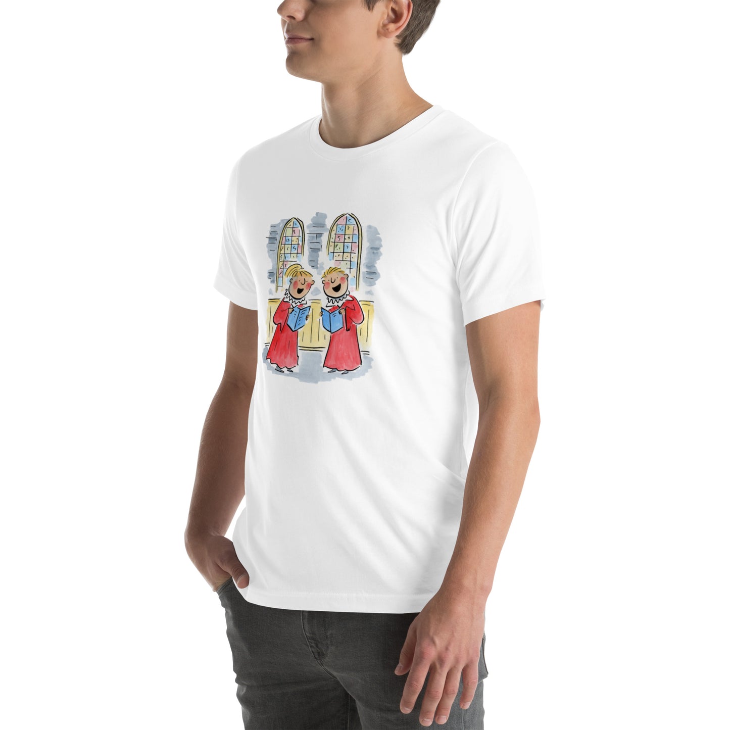 Choristers Illustrations by Rosie Brooks Unisex t-shirt