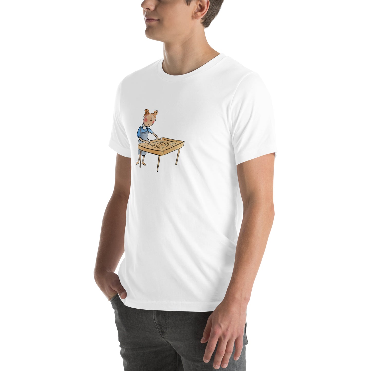 Wood carving Illustration by Rosie Brooks Unisex t-shirt