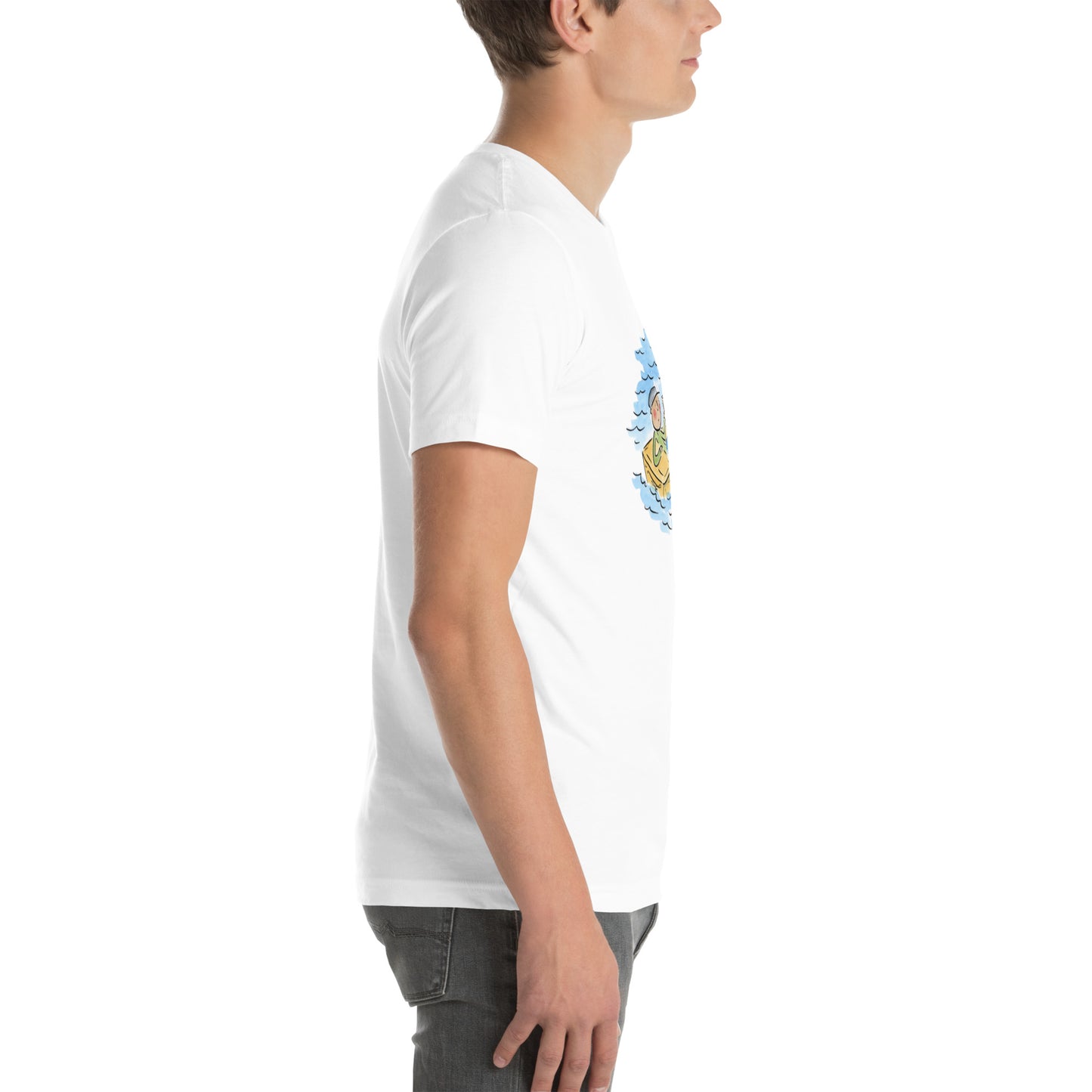 Out on the lake Illustration by Rosie Brooks Unisex t-shirt