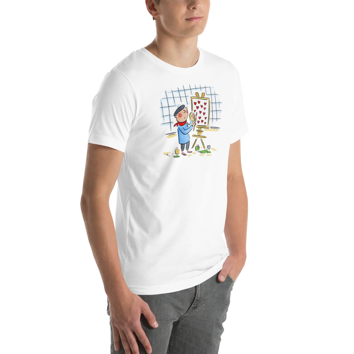 Artist Valentine Illustration by Rosie Brooks Unisex t-shirt