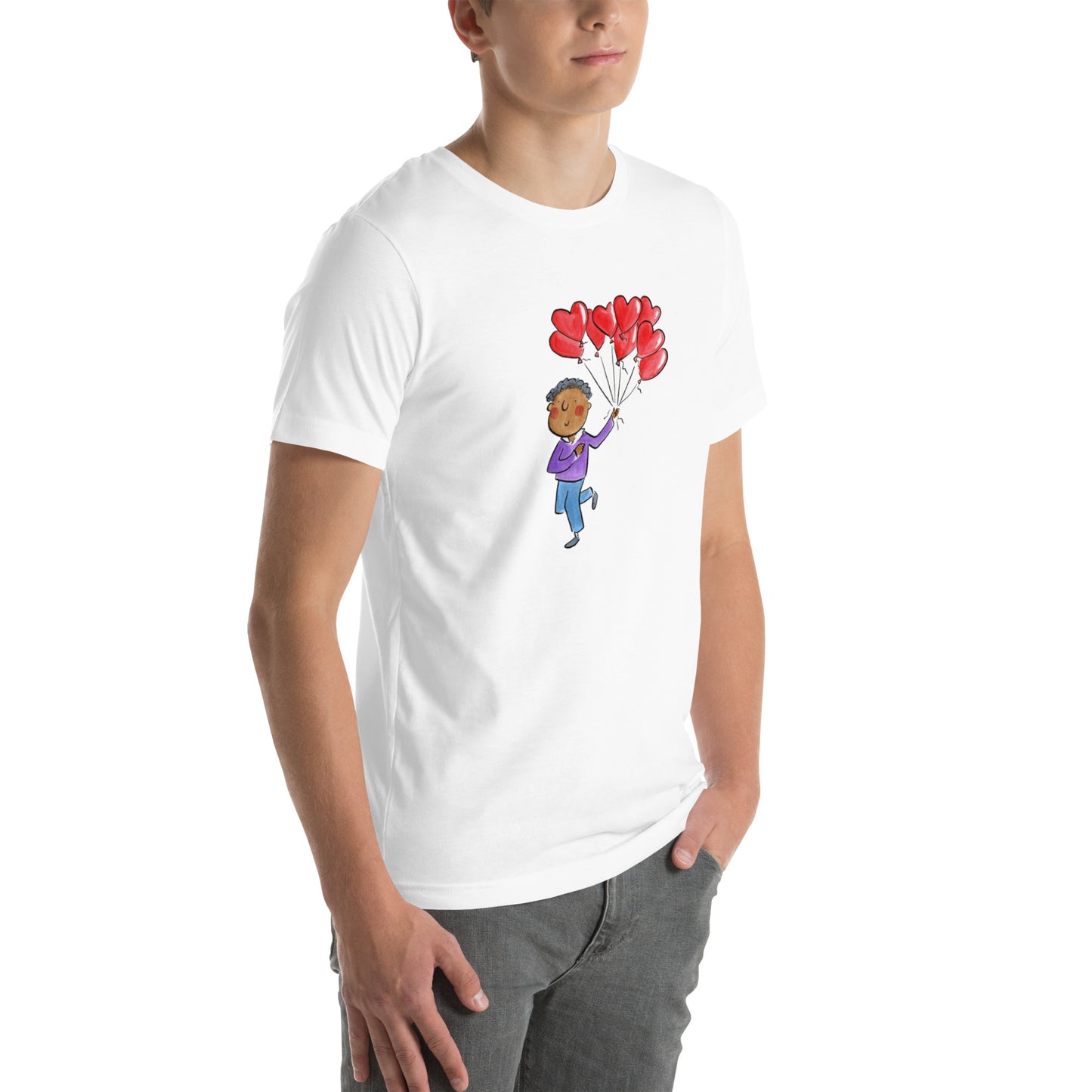 Valentines Balloons Illustration by Rosie Brooks Unisex t-shirt