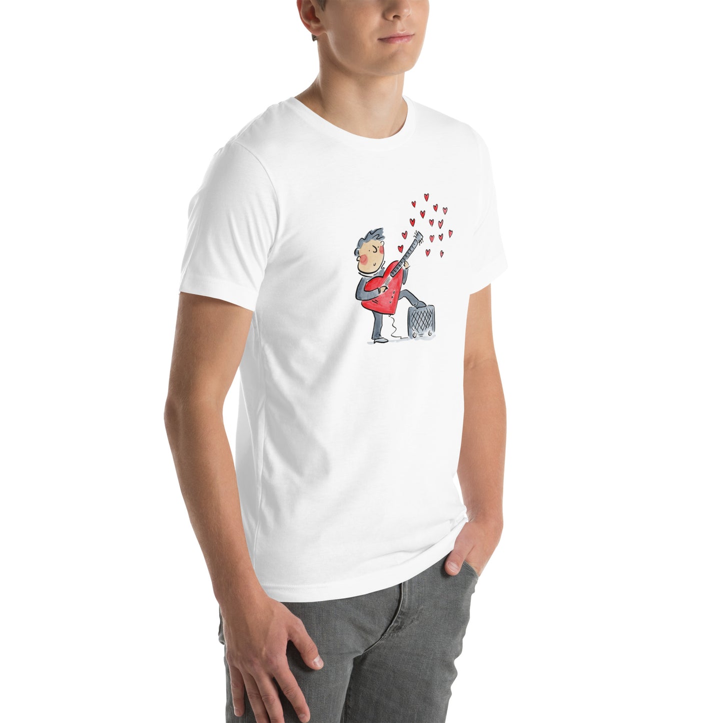 Rock Star Guitarist Valentine Unisex t-shirt