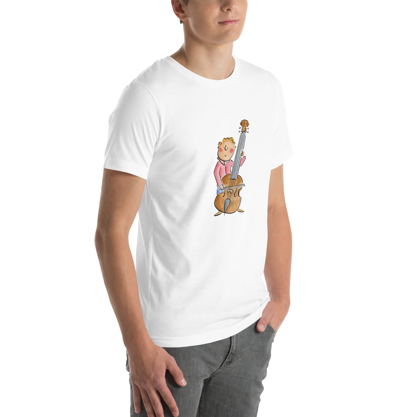 Double Bass Illustration by Rosie Brooks Unisex t-shirt