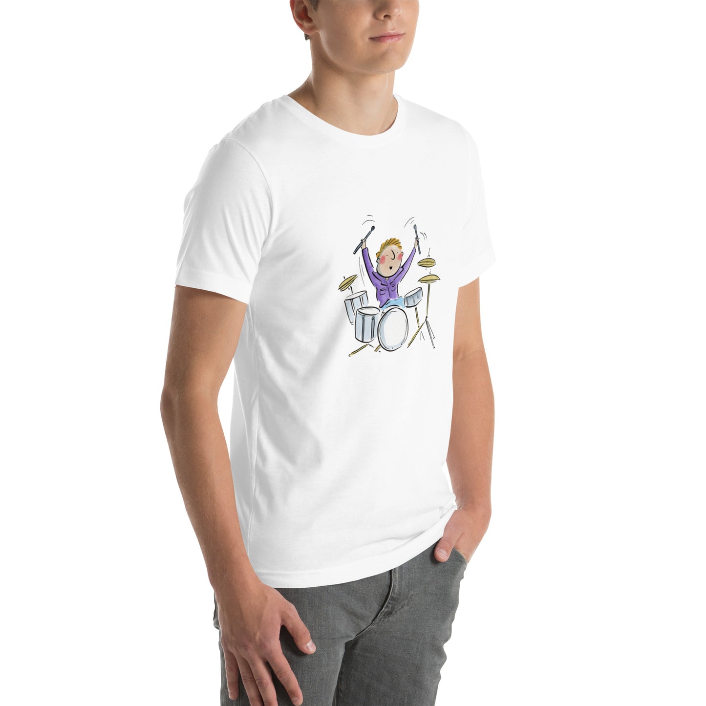 Drum Kit Illustration by Rosie Brooks Unisex t-shirt