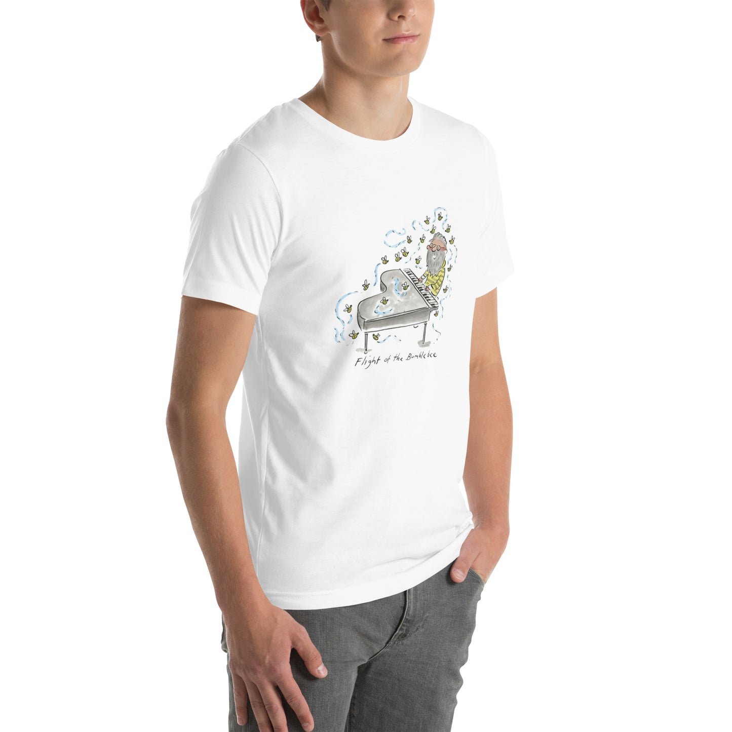 Flight of the Bumblebee Illustration by Rosie Brooks Unisex t-shirt