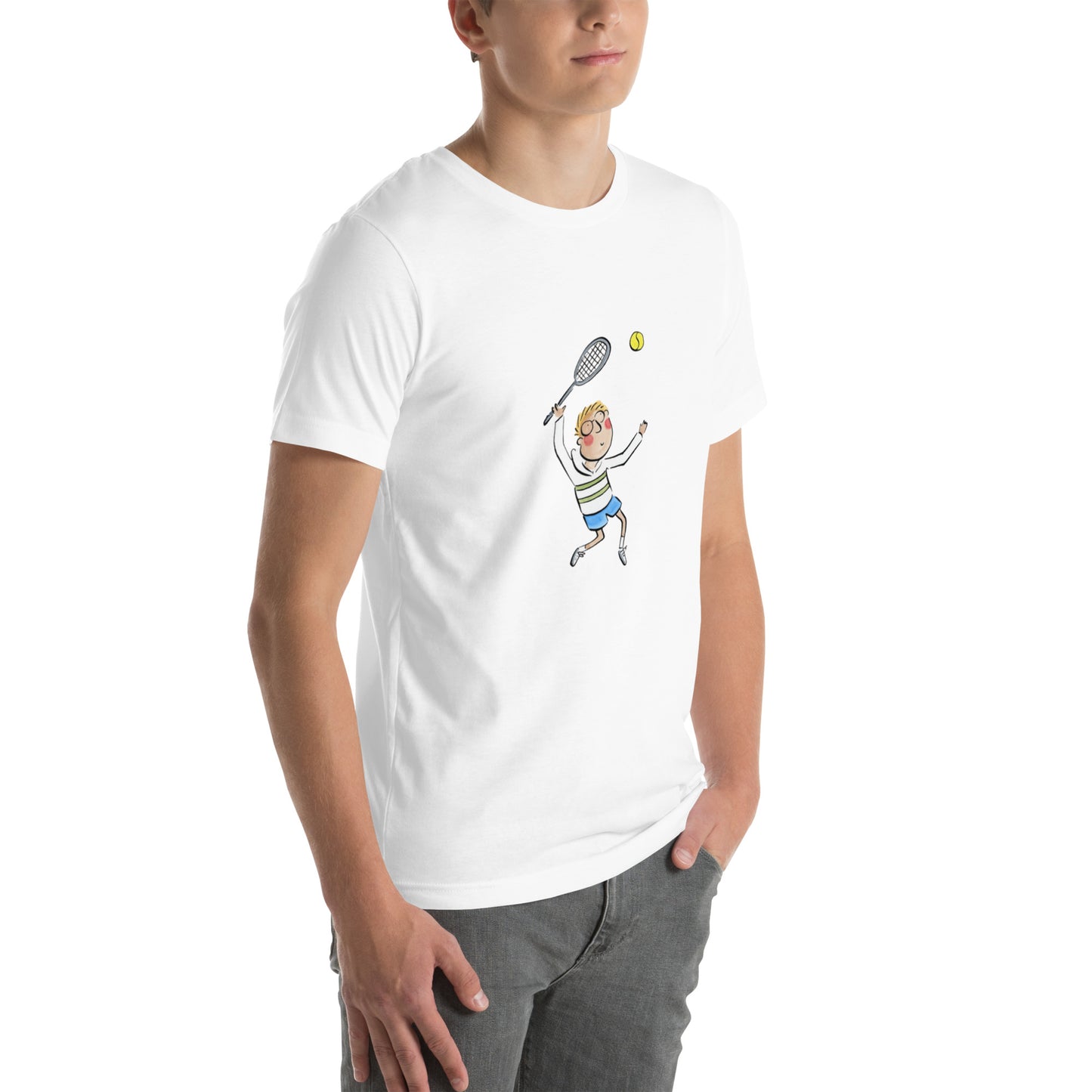 Tennis Serve Illustration by Rosie Brooks Unisex t-shirt