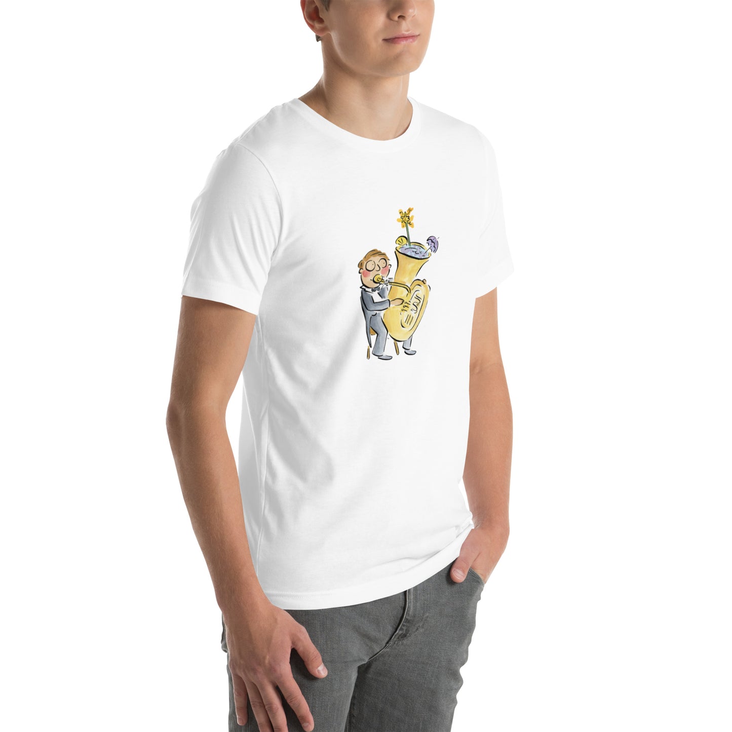 Tuba Cocktails Illustration by Rosie Brooks Unisex t-shirt