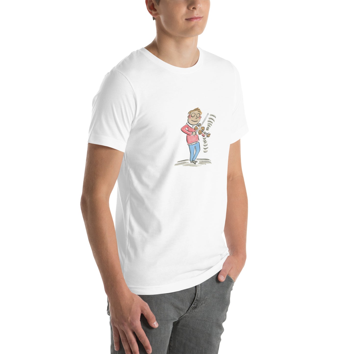 Violin Vibrato Illustration by Rosie Brooks Unisex t-shirt