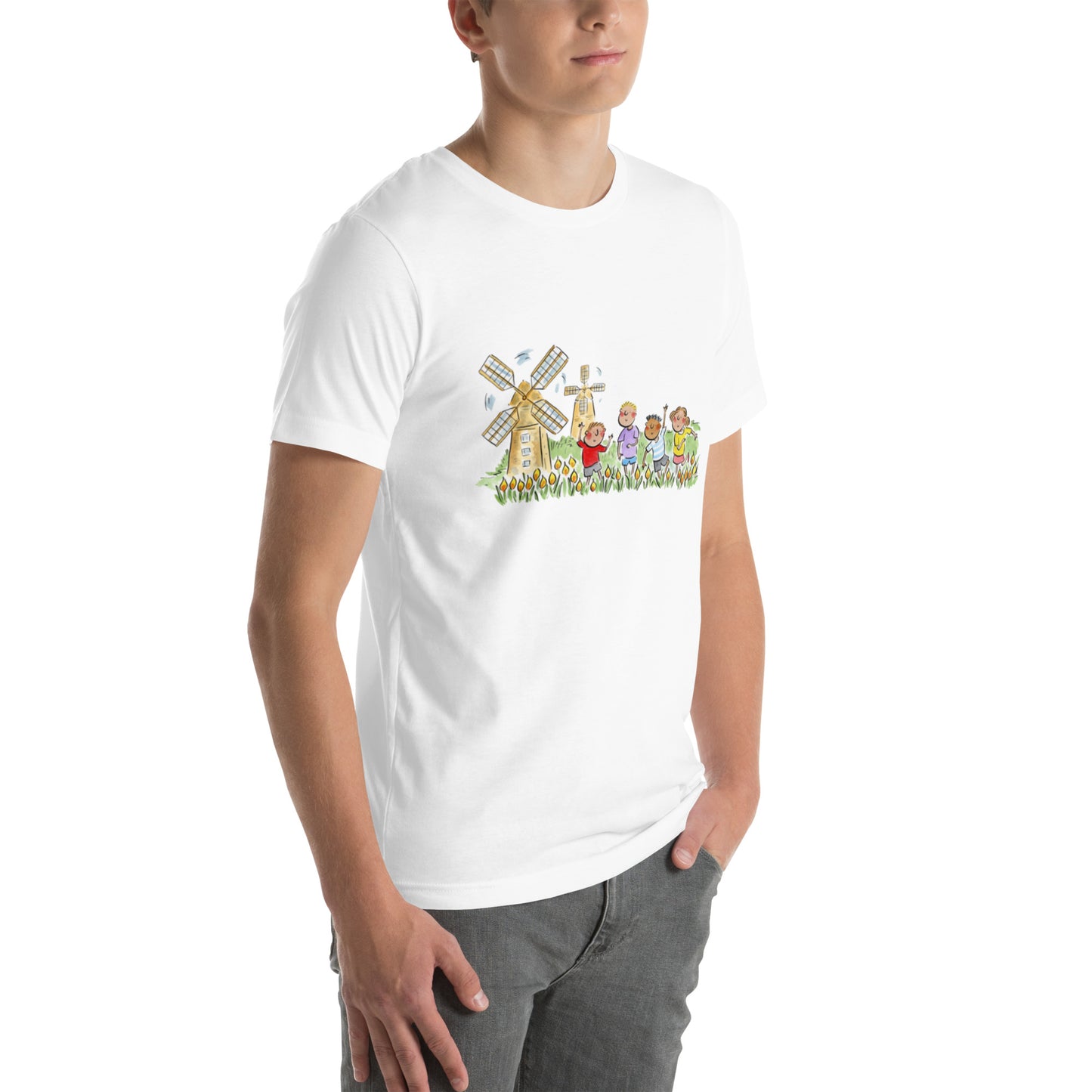 WIndmill Illustration by Rosie Brooks Unisex t-shirt