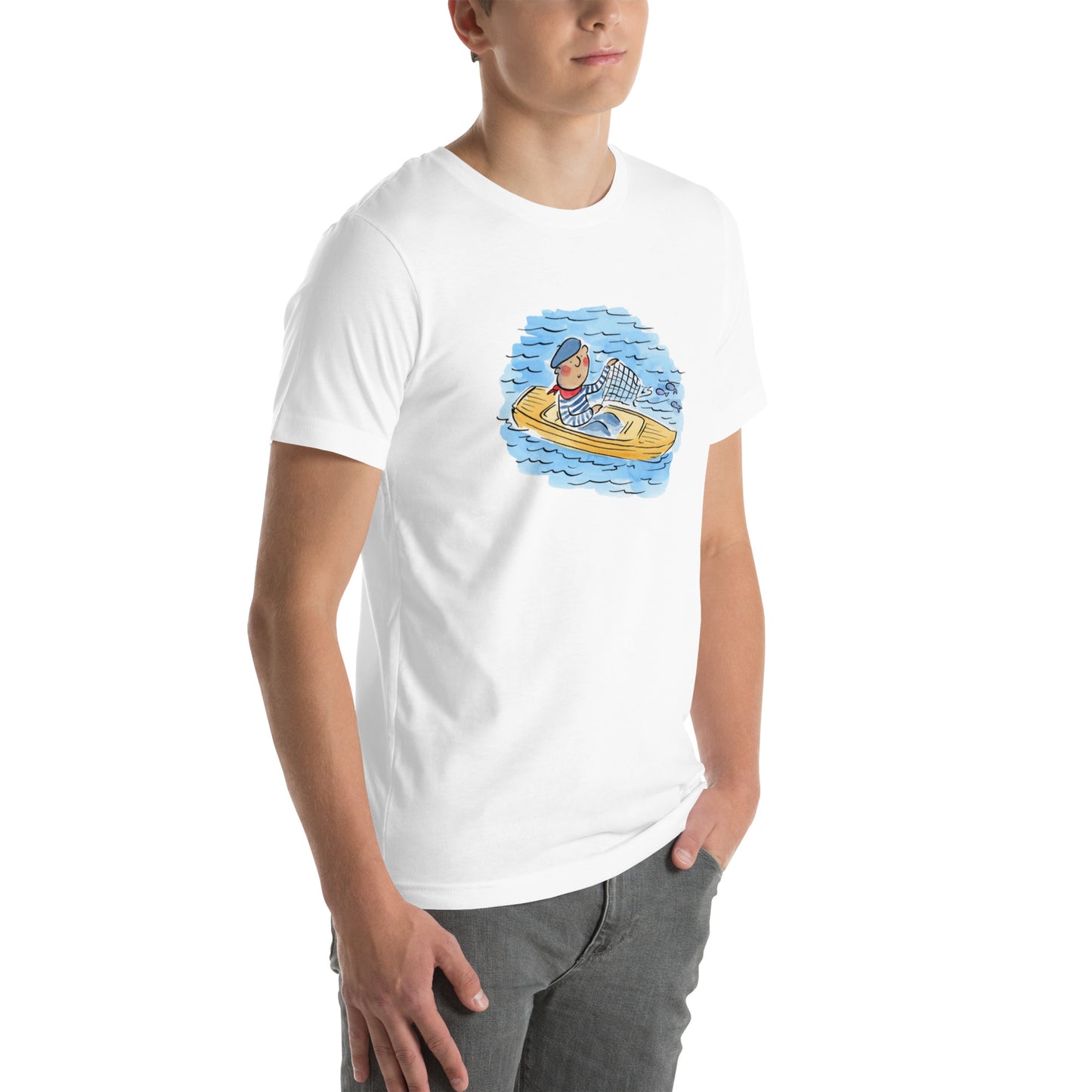 Fishing Boat Illustration by Rosie Brooks Unisex t-shirt