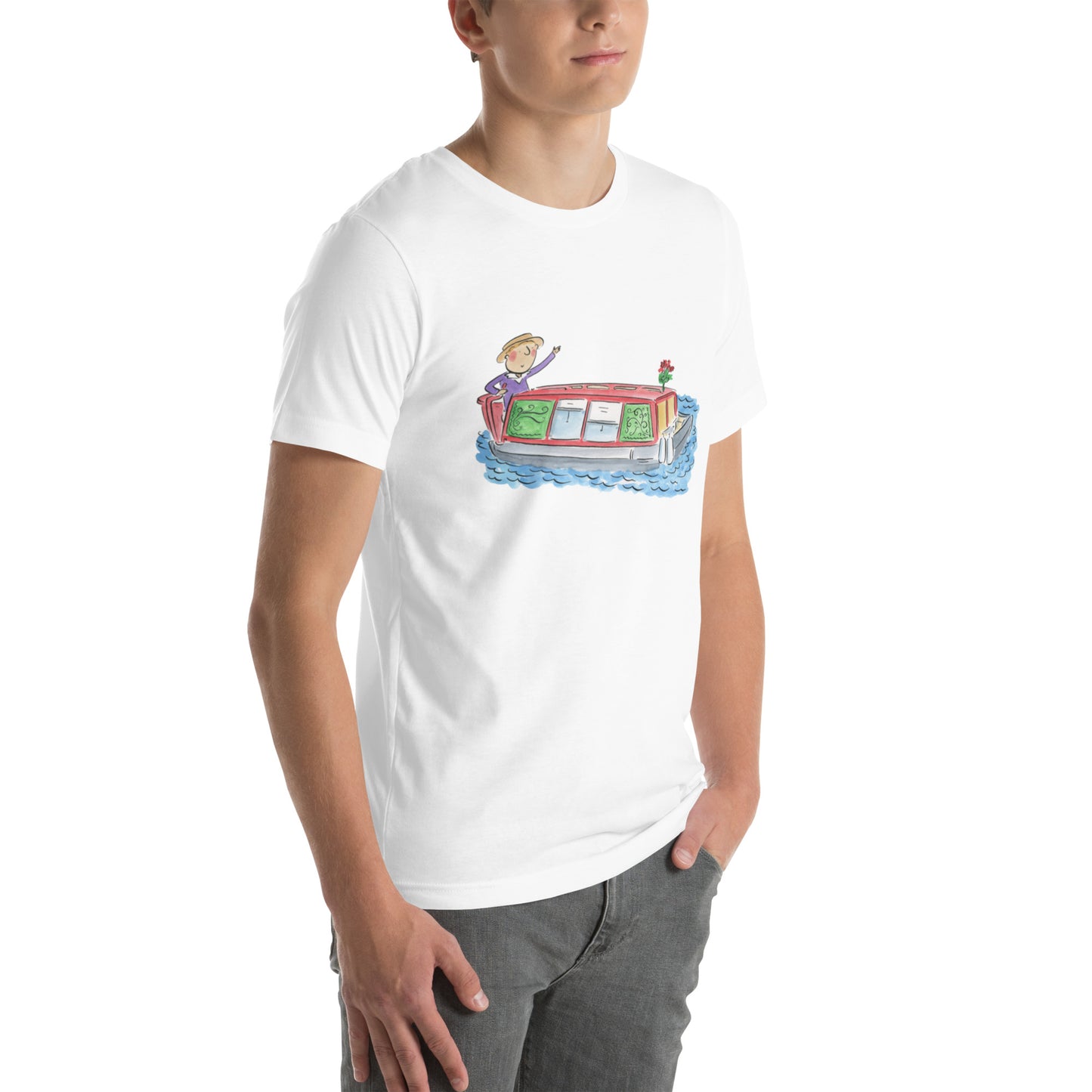 Barge Illustration by Rosie Brooks Unisex t-shirt