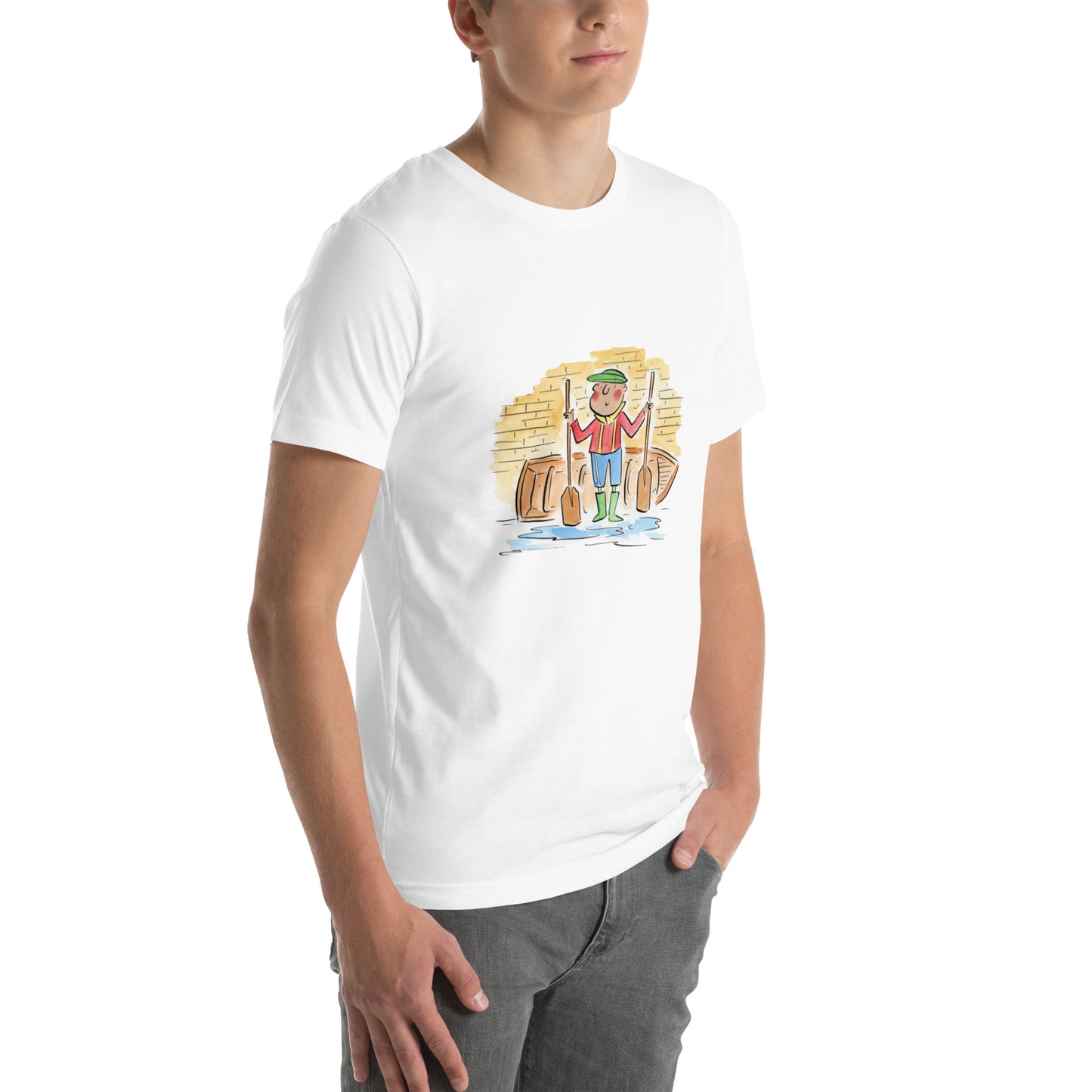 Boathouse Illustration by Rosie Brooks Unisex t-shirt