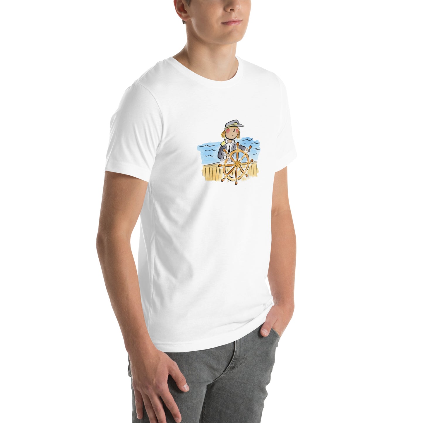 Captain Illustration by Rosie Brooks Unisex t-shirt