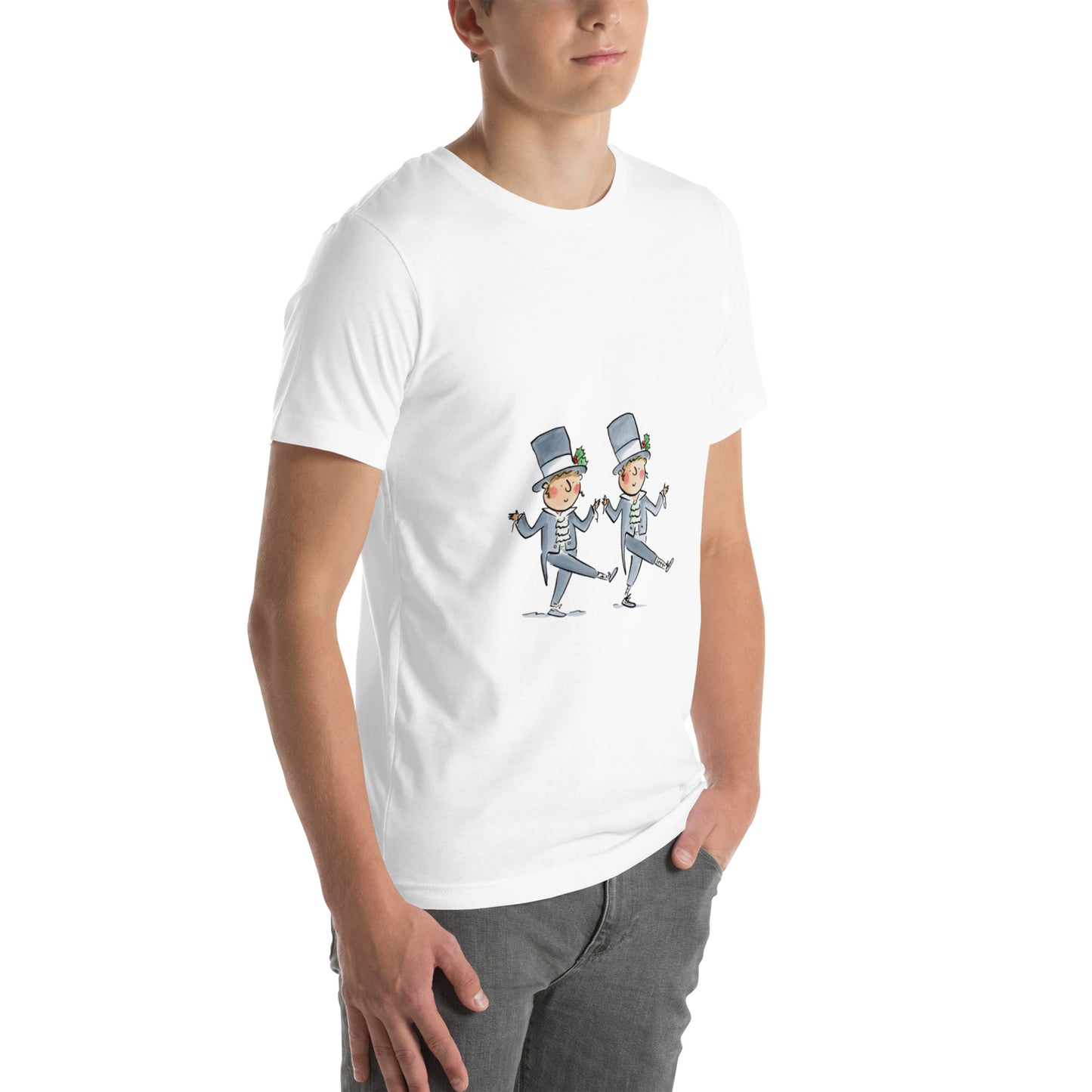 Christmas Chaps Illustration by Rosie Brooks Unisex t-shirt