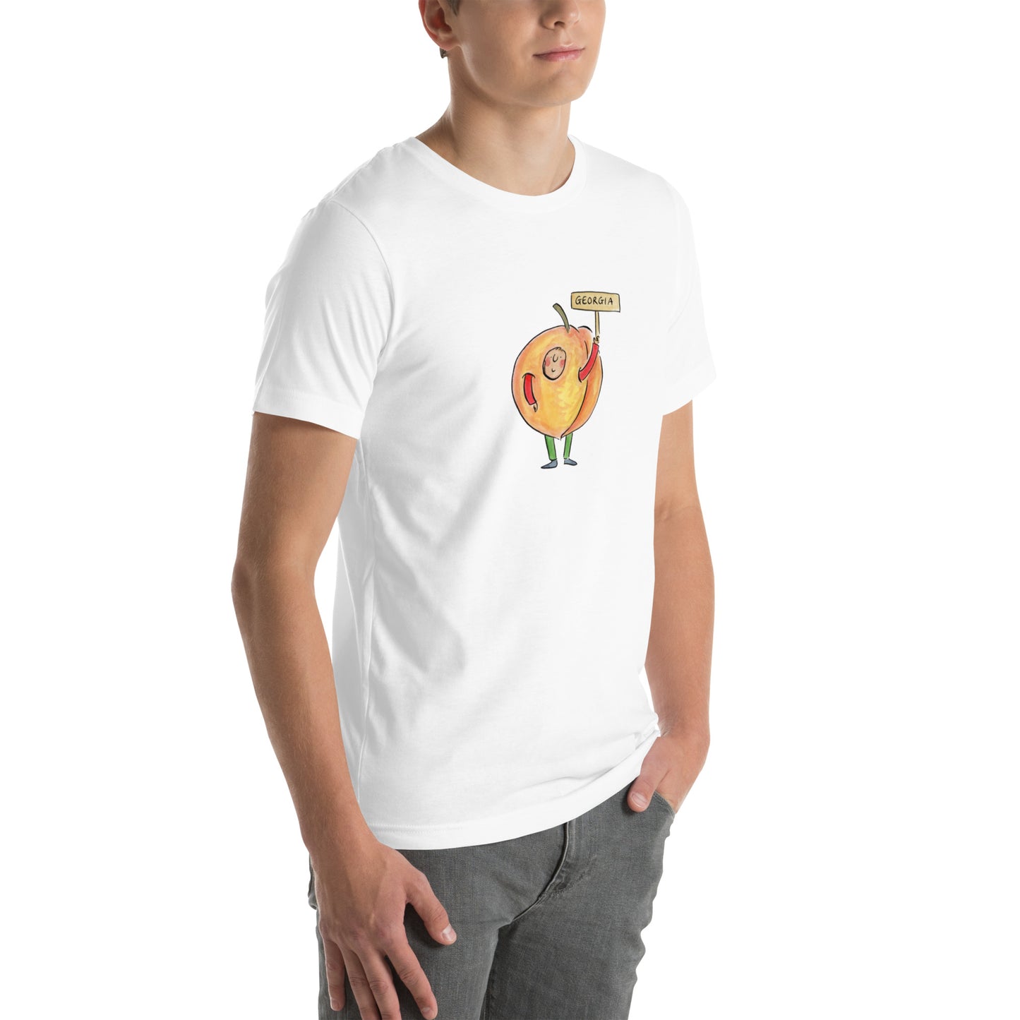 Georgia Peach Illustration by Rosie Brooks Unisex t-shirt