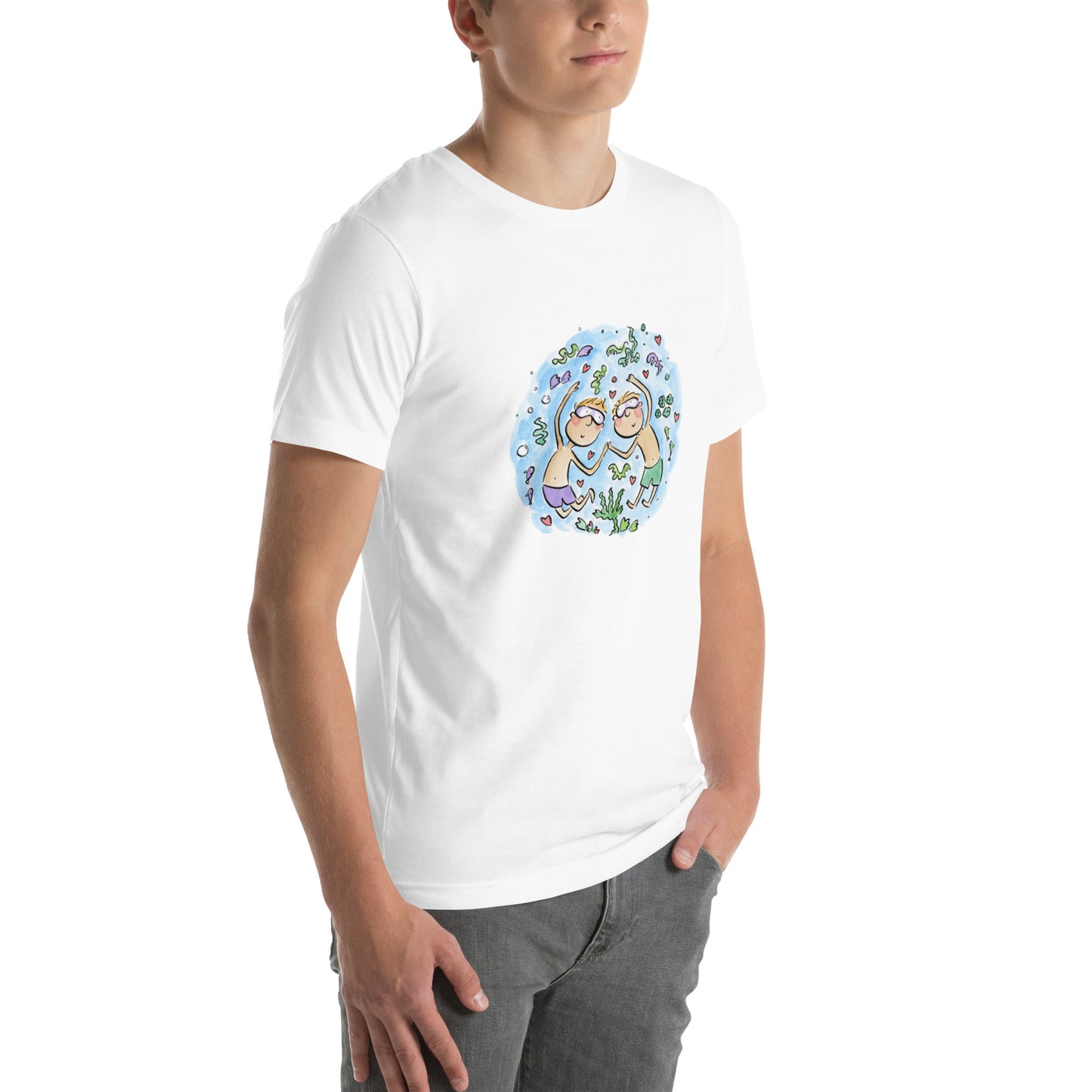 Coral Anniversary Illustration by Rosie Brooks Unisex t-shirt