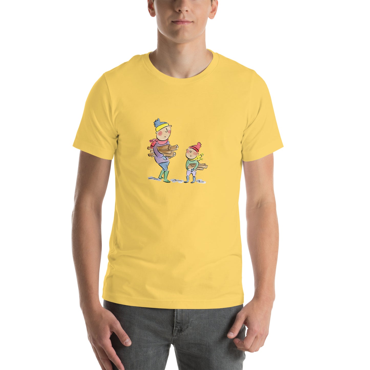 Collecting Wood Illustration by Rosie Brooks Unisex t-shirt